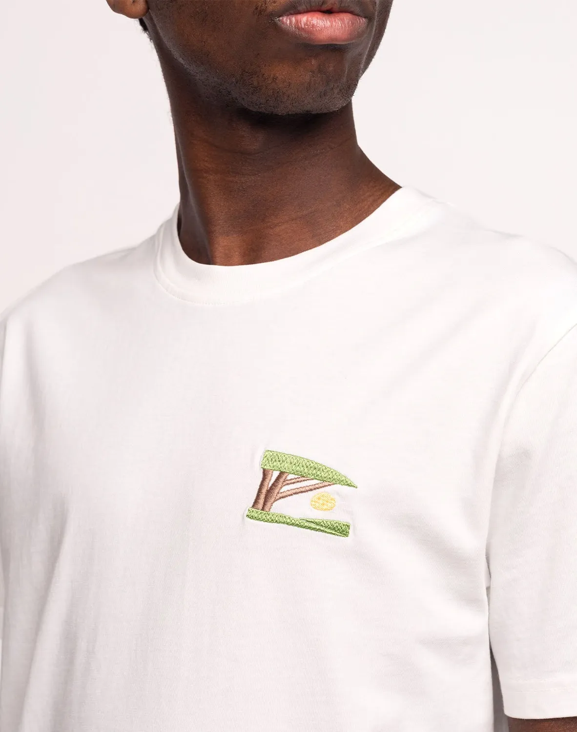Olow Sunset T-shirt écru brodé coton bio