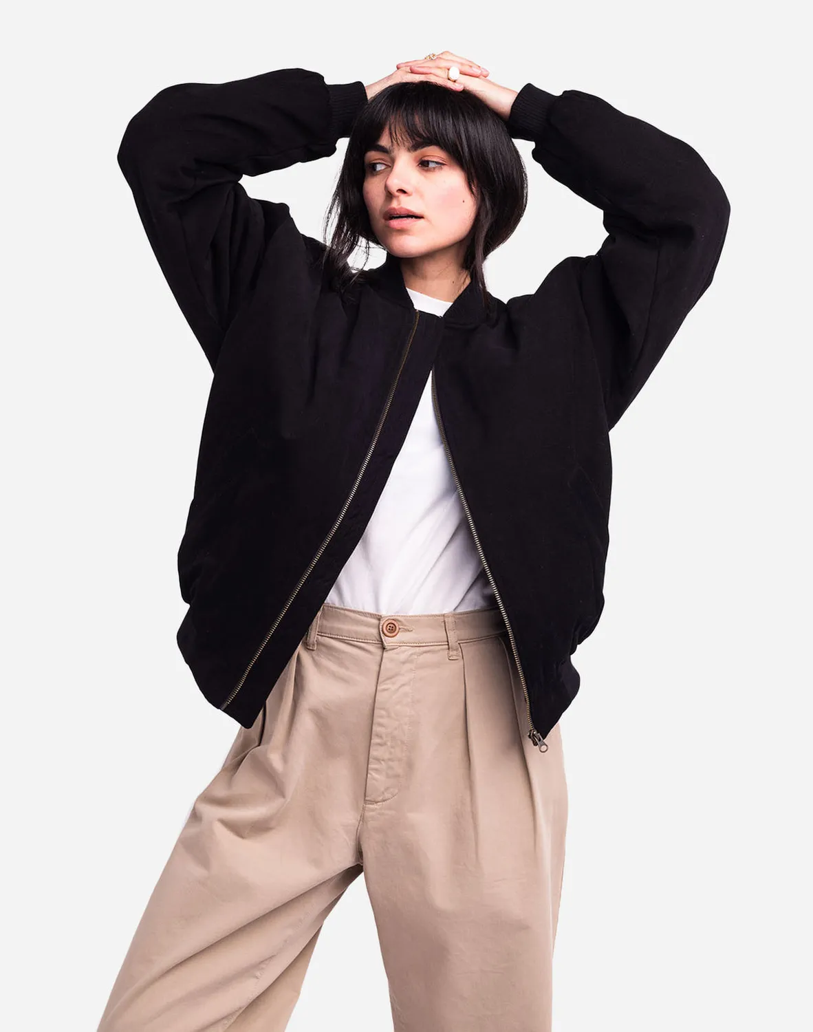 OLOW Black Mischief bomber matelassé coton bio