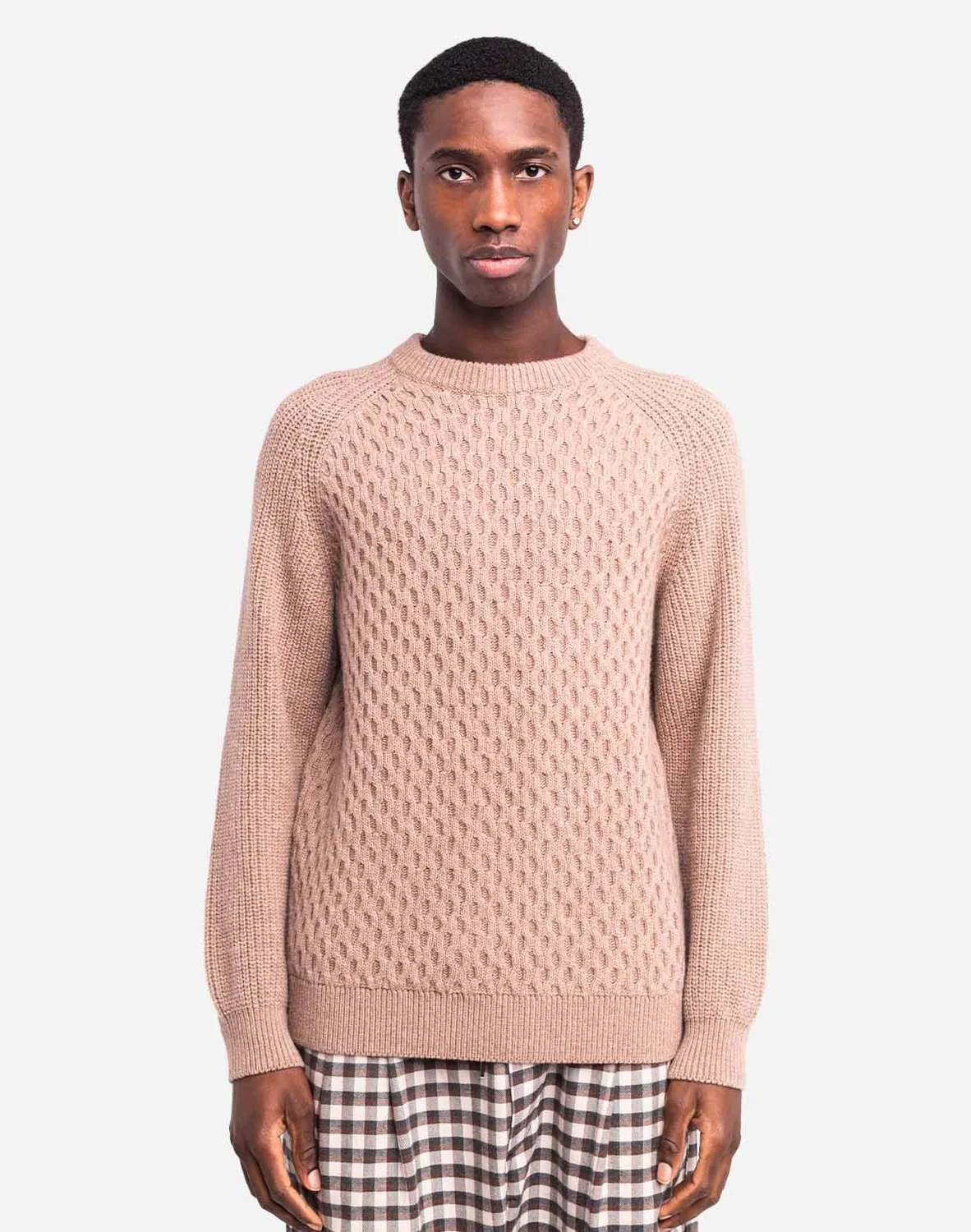 OLOW Peak pull beige laine mérinos extra-fine