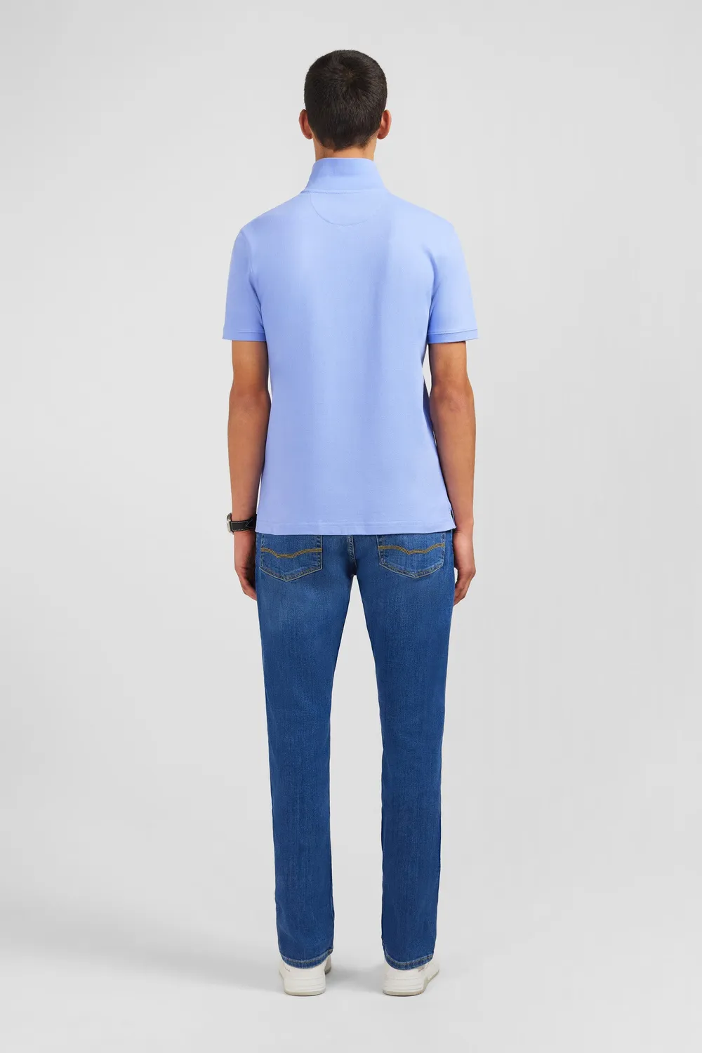 Eden Park PPKNIPCE0006 polo coton pima bleu stretch