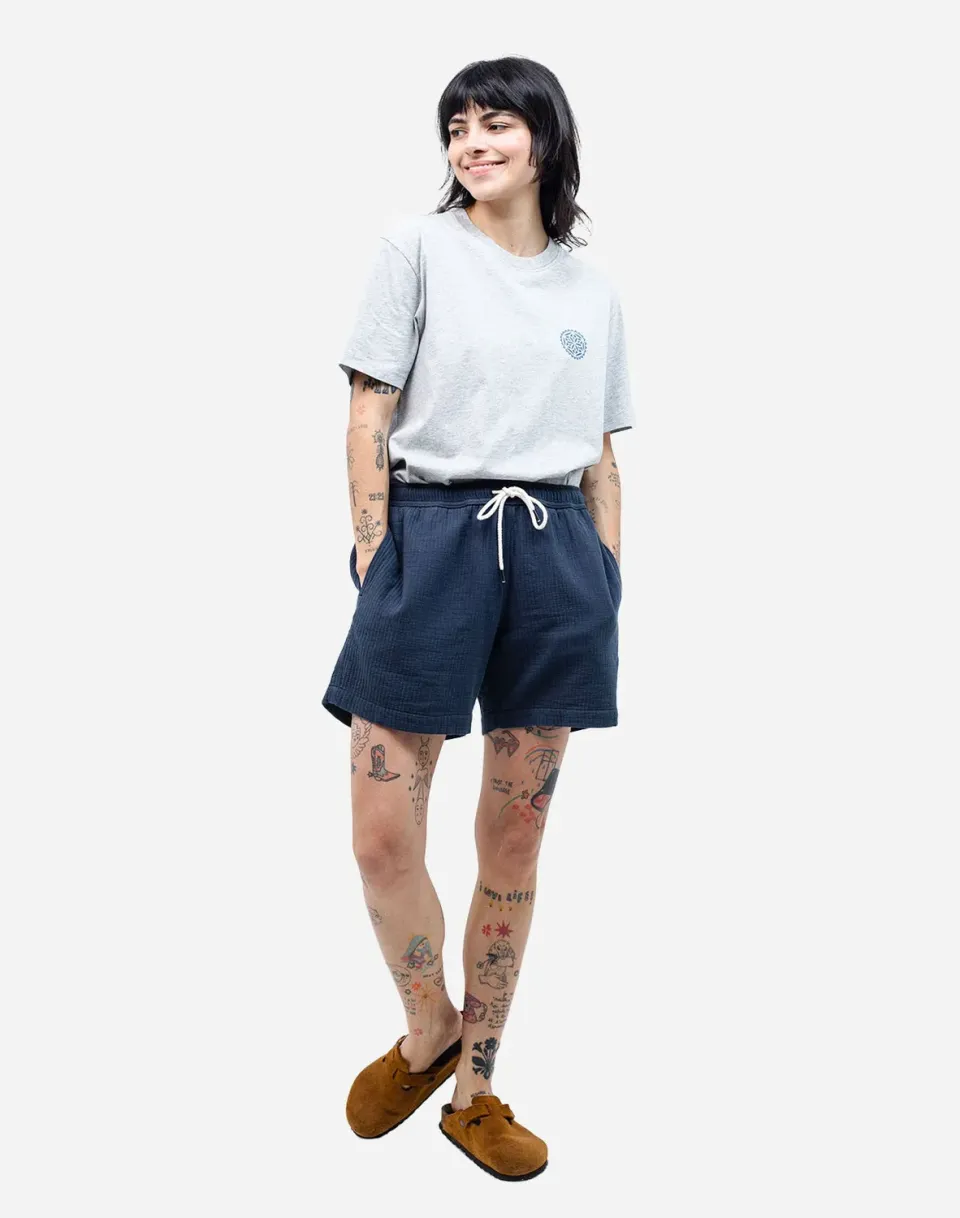 OLOW Bodhi short bleu nuit coton taille élastique