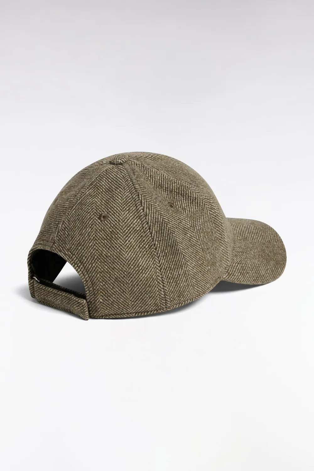 Eden Park Club Classique Casquette laine chevrons kaki