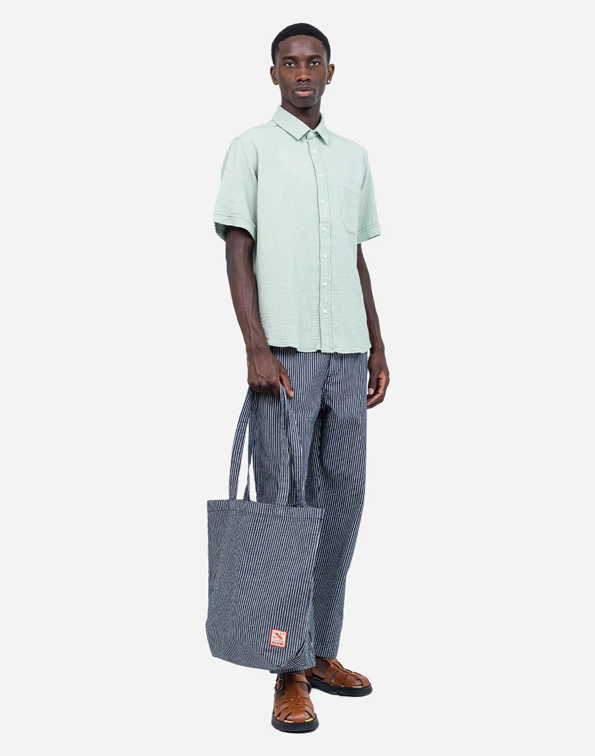 OLOW Toto Stripes tote bag denim rayé coton