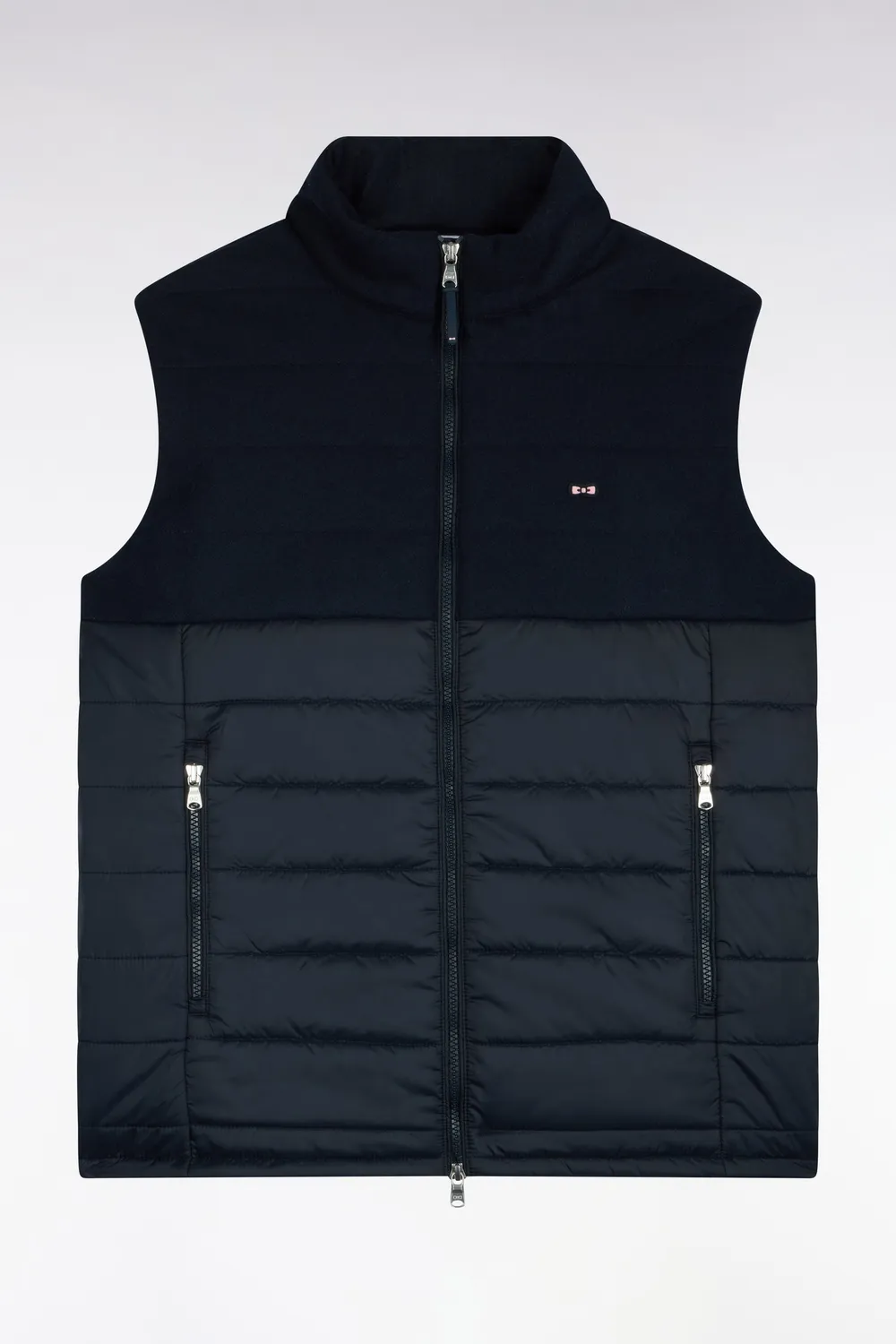Eden Park doudoune sans manches marine nylon flanelle