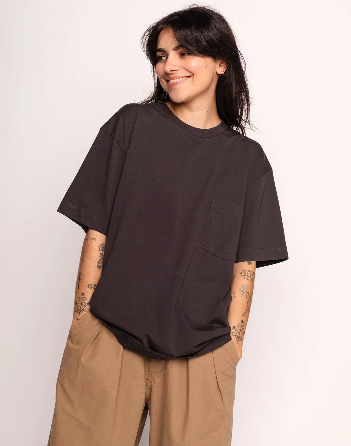 OLOW Point Break t-shirt ample noir carbone