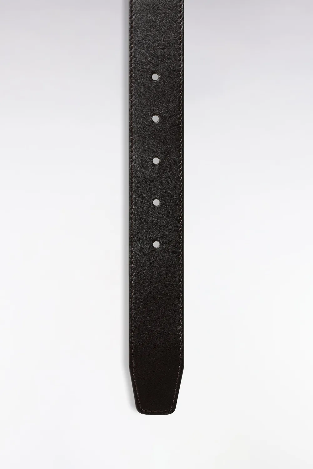 Eden Park Club Classique ceinture cuir marron lisse