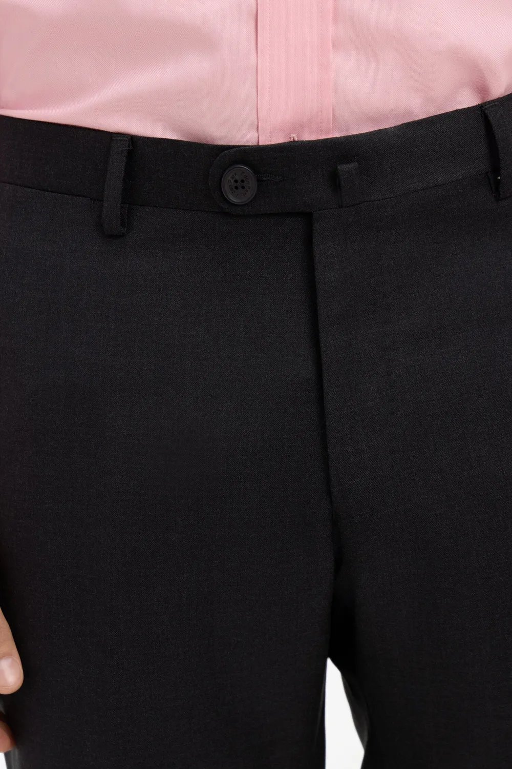 Eden Park pantalon slim homme laine gris foncé plis cassés