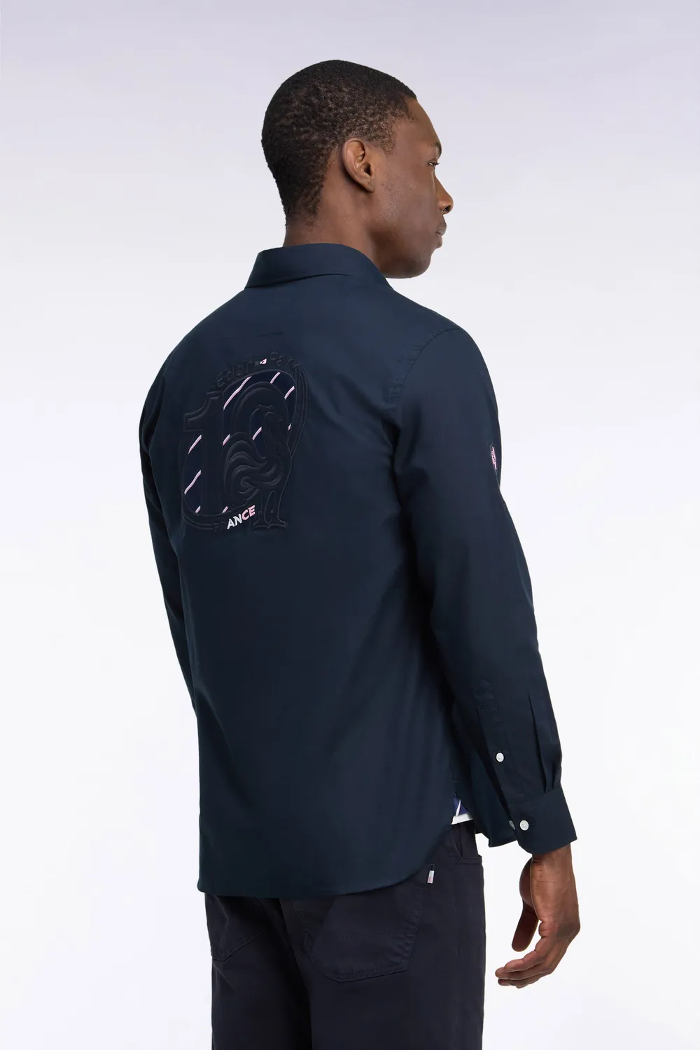Eden Park XV de France chemise homme marine coton patch dos