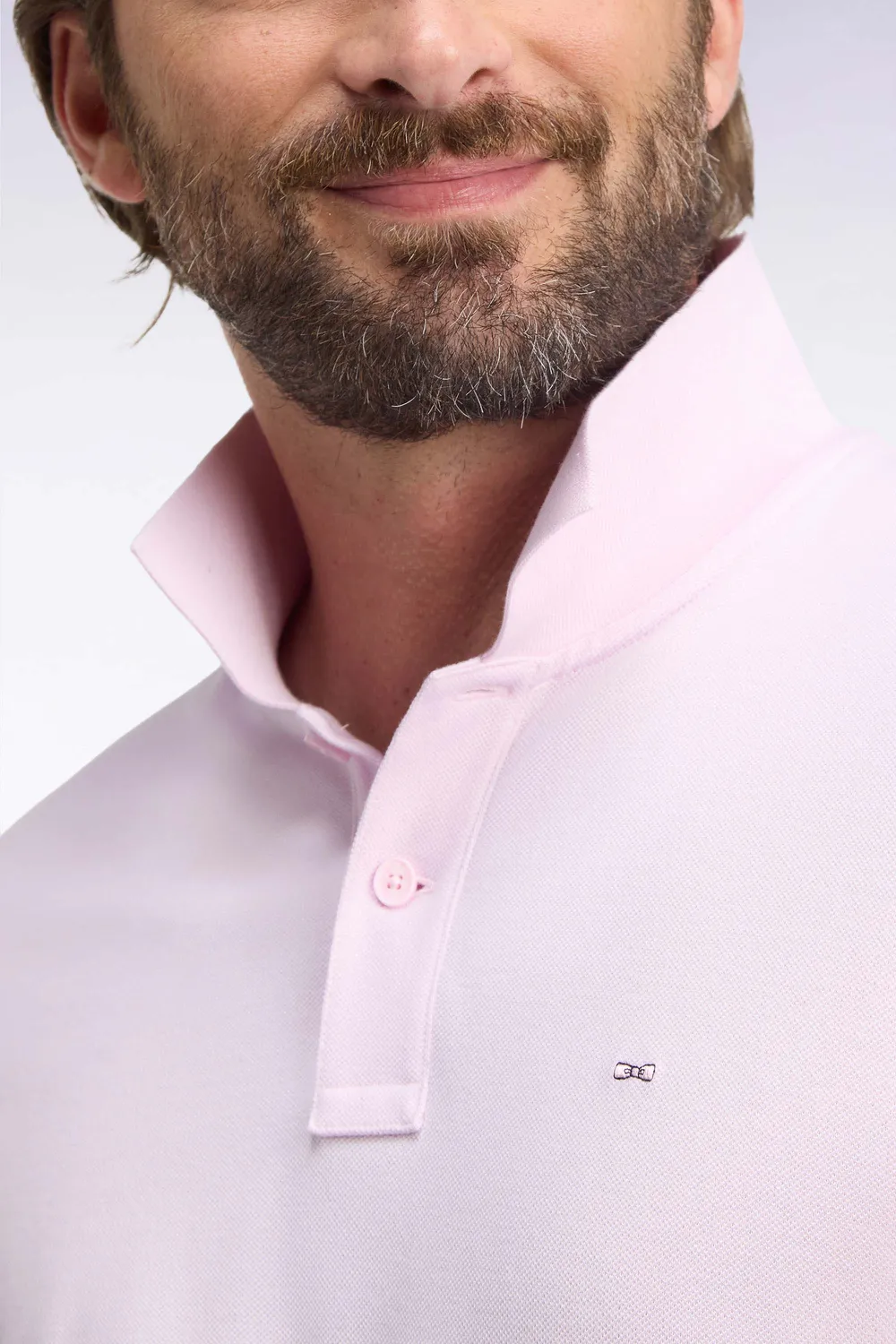 Eden Park Pima H26MAIPC0003 polo manches courtes rose coupe droite