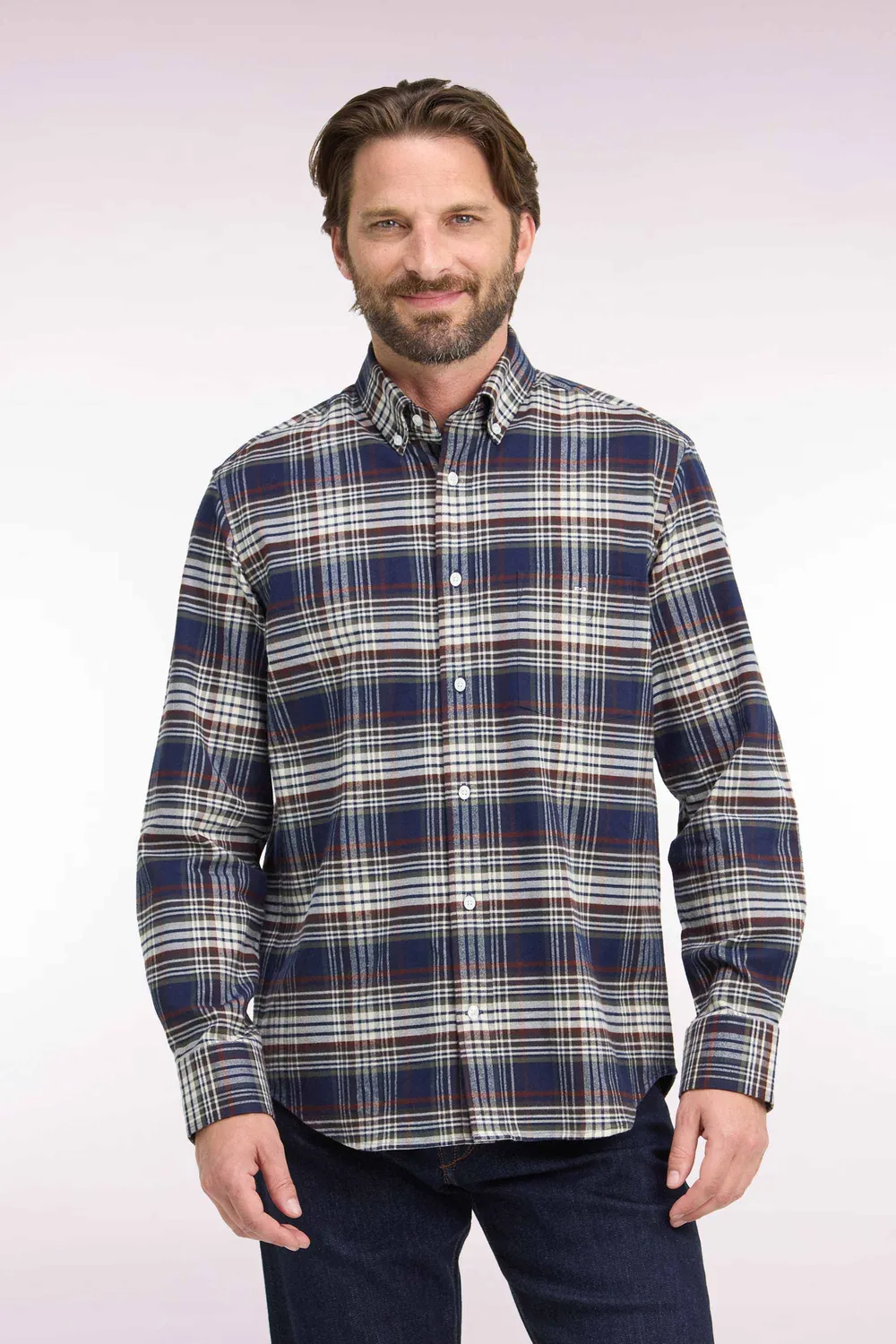 Eden Park Club Classique H26CHECL0050 chemise marine carreaux