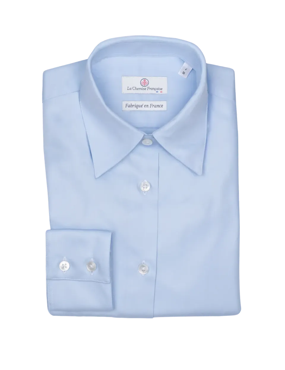 La Chemise Française Twill Fin chemisier femme bleu ciel