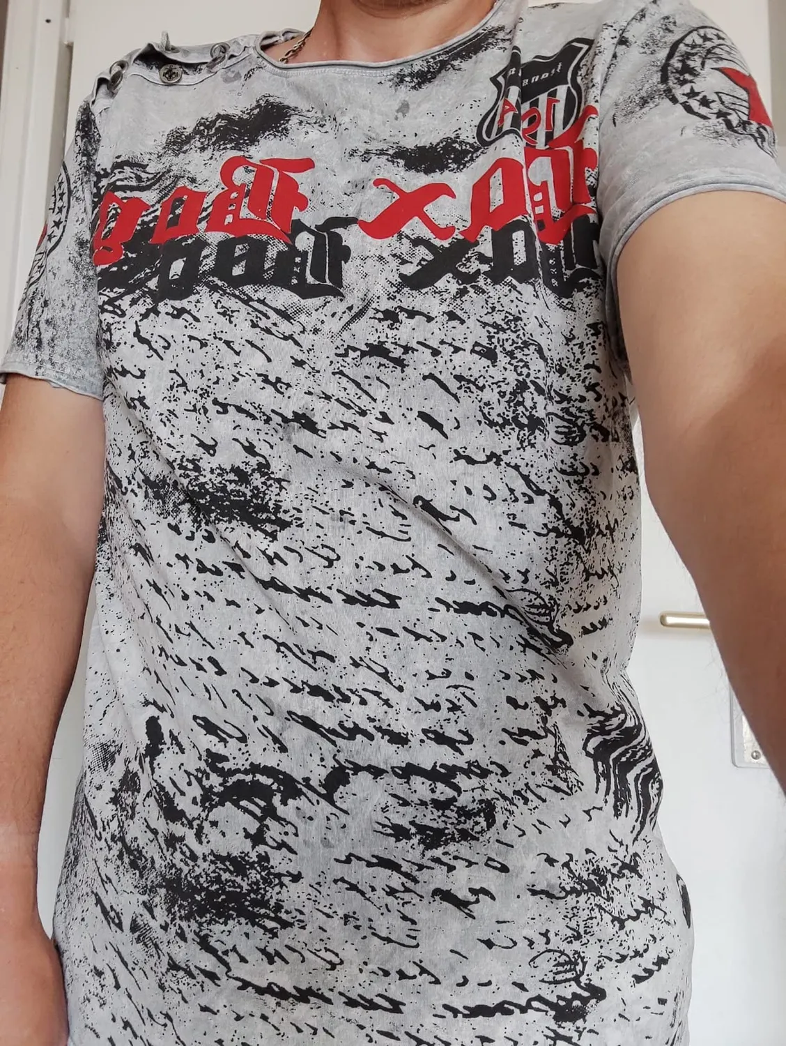 Subliminal Mode BX102 t-shirt coton bleu délavé vintage