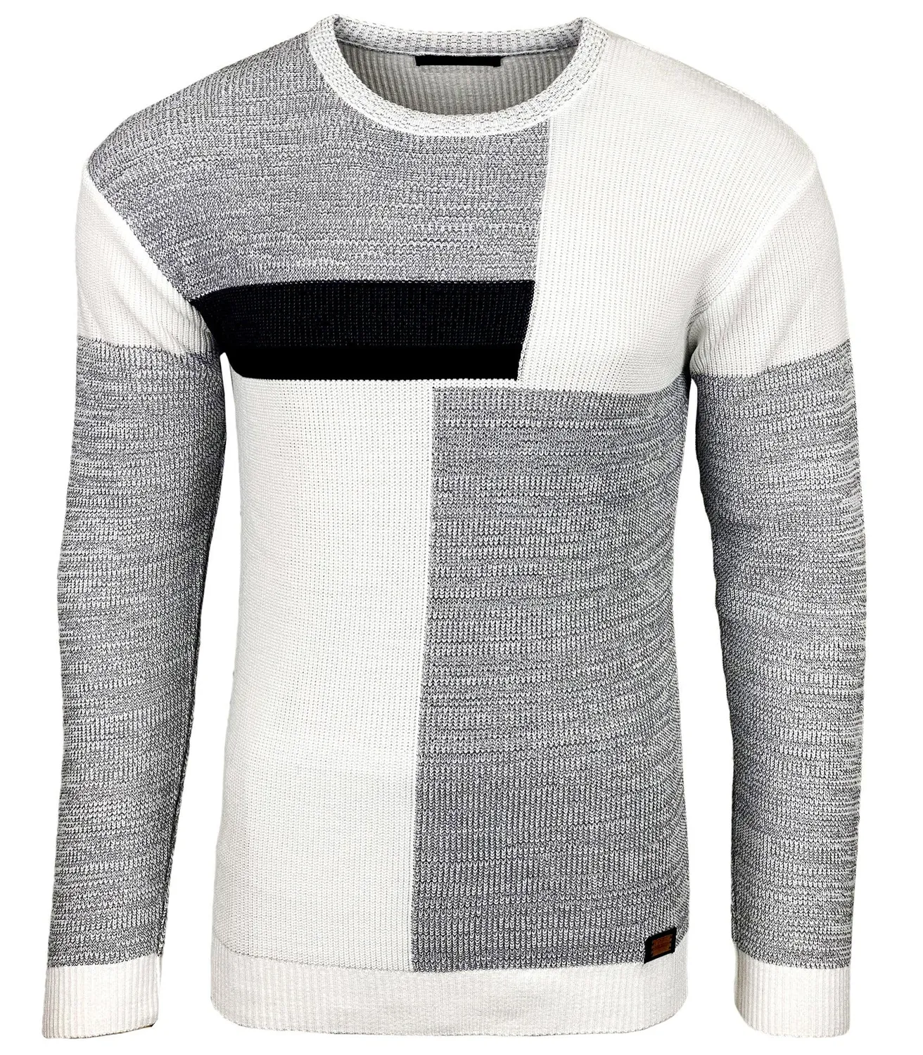 Subliminal Mode BX52288 pull col rond noir bicolore