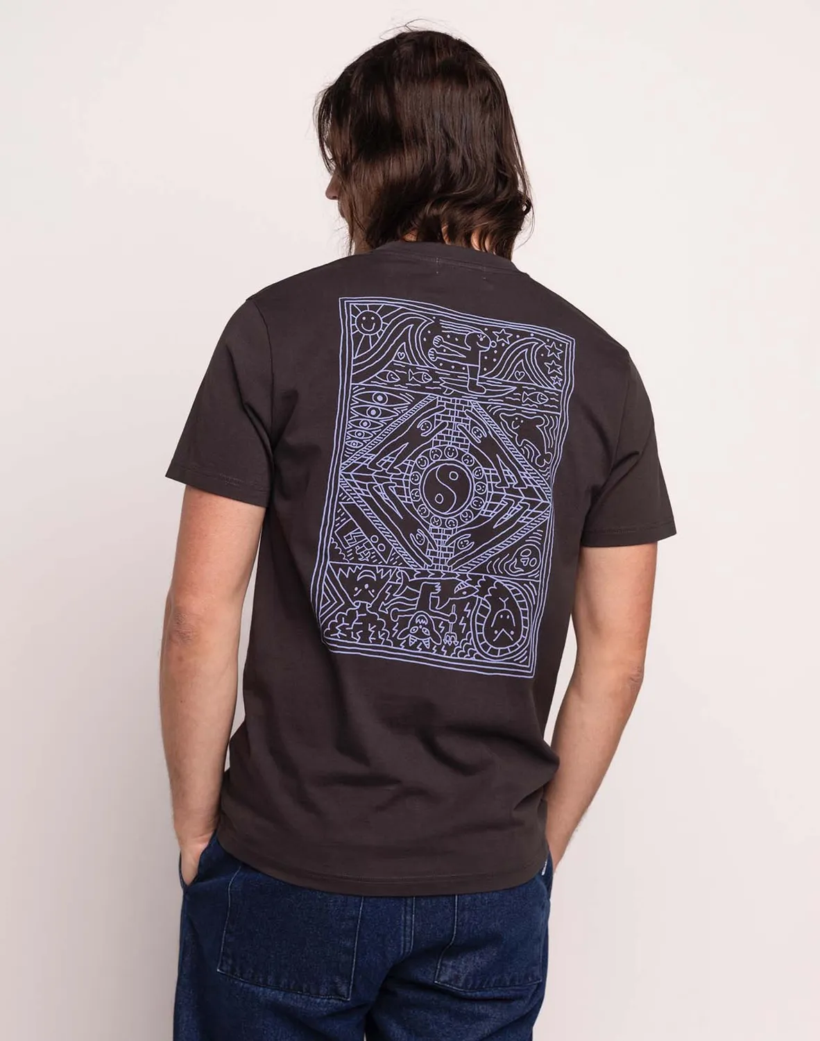 OLOW Taijitu t-shirt noir carbone coton bio