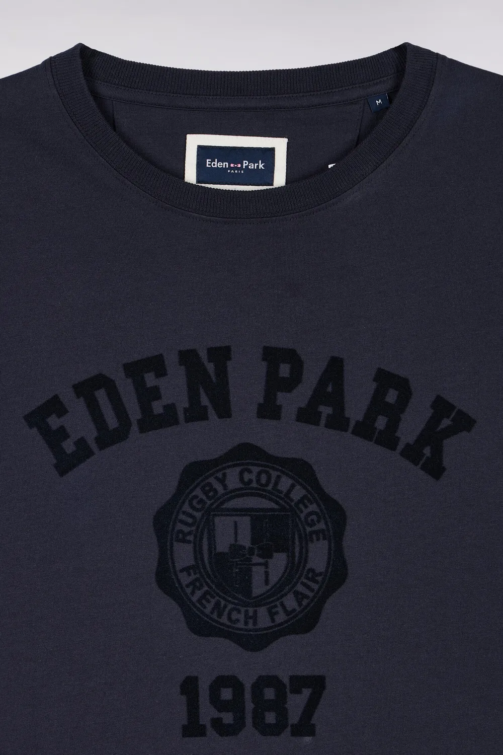 Eden Park t-shirt coton marine sérigraphié coupe droite