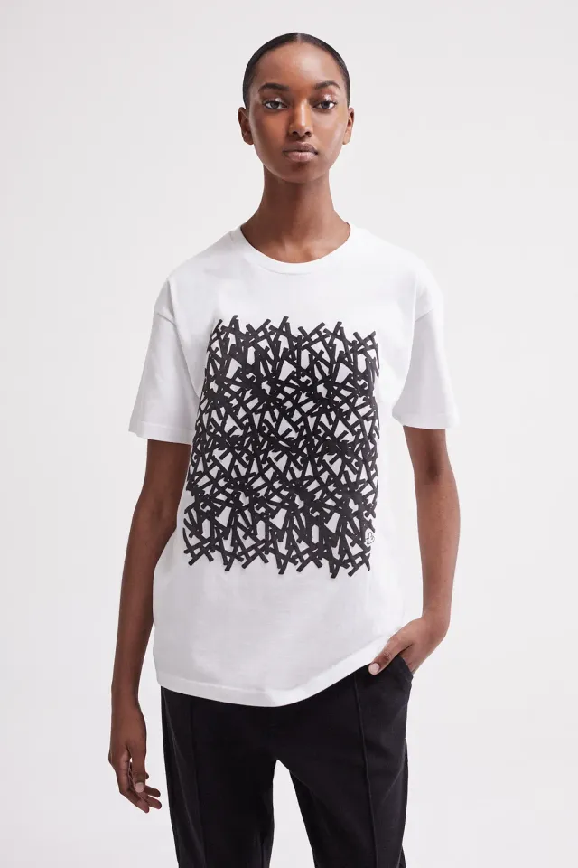 French Deal Freestyle t-shirt coton motif guipure