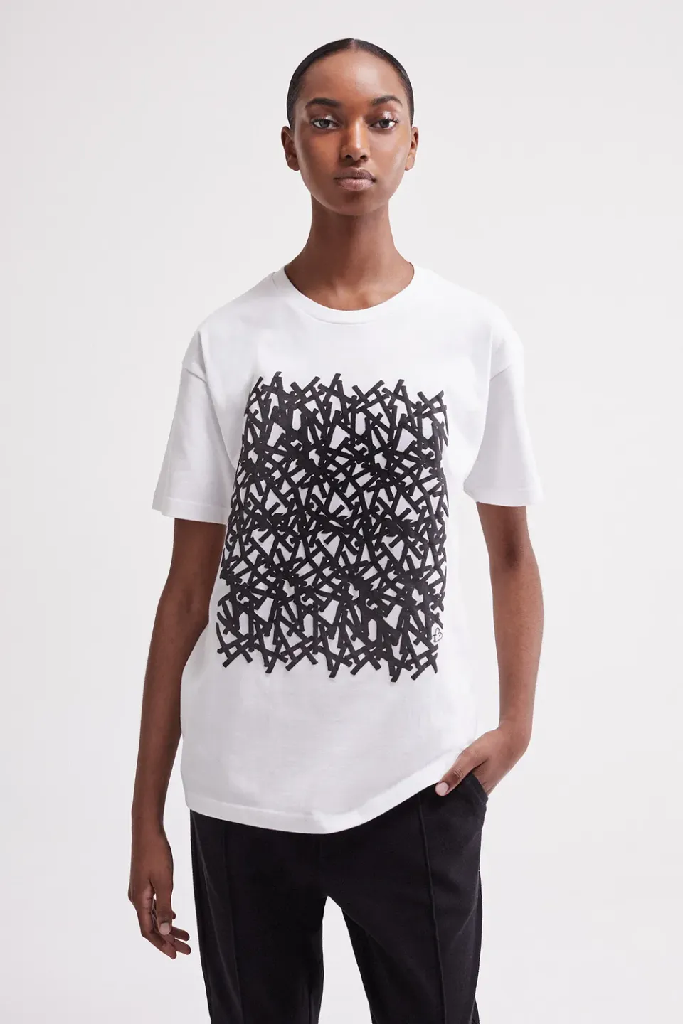 French Deal Freestyle t-shirt coton motif guipure