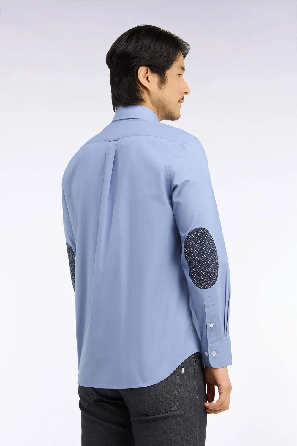 Eden Park chemise coton bleu micromotifs droite homme