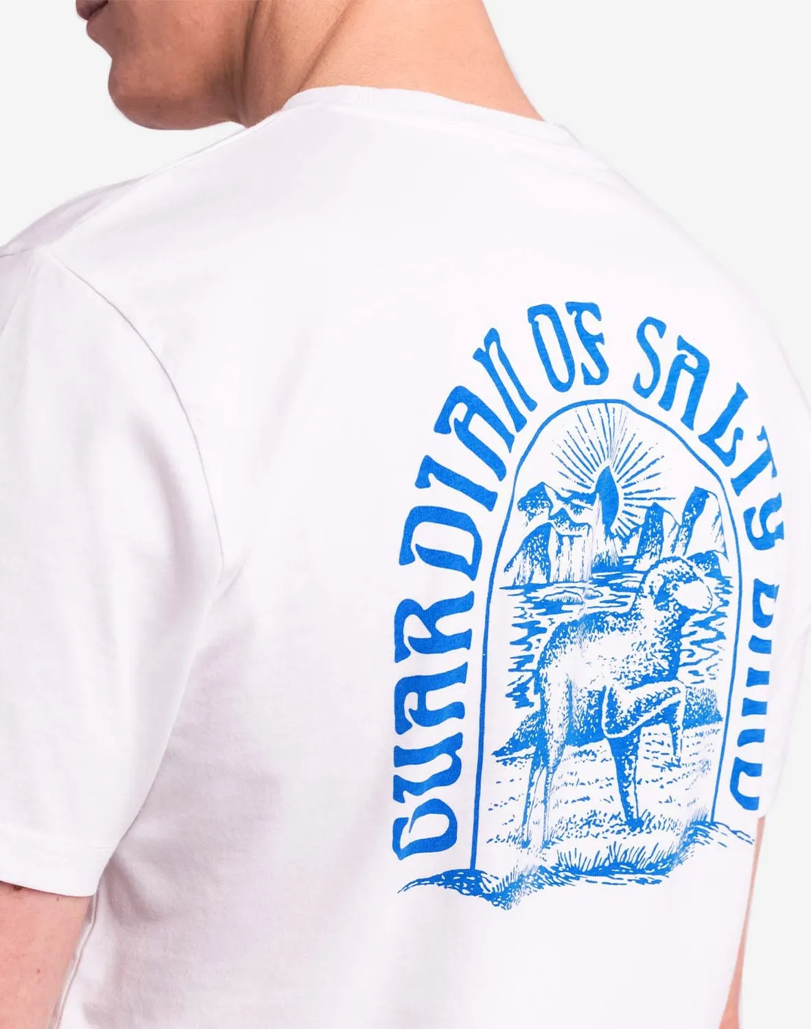 Olow Guardian t-shirt écru coton bio brodé