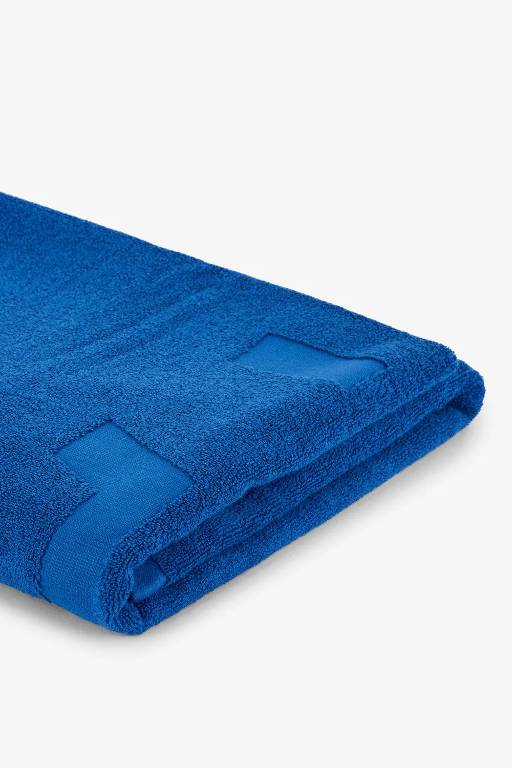 Eden Park drap de plage bleu serviette coton 100x180