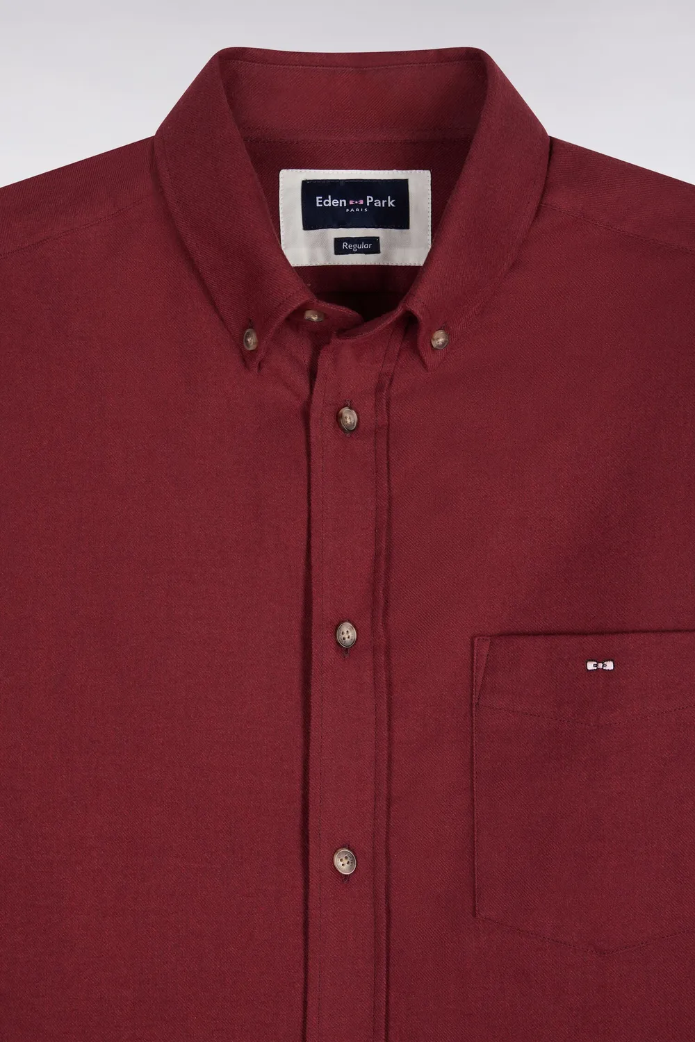 Eden Park Club Classique chemise homme rouge coton coupe droite