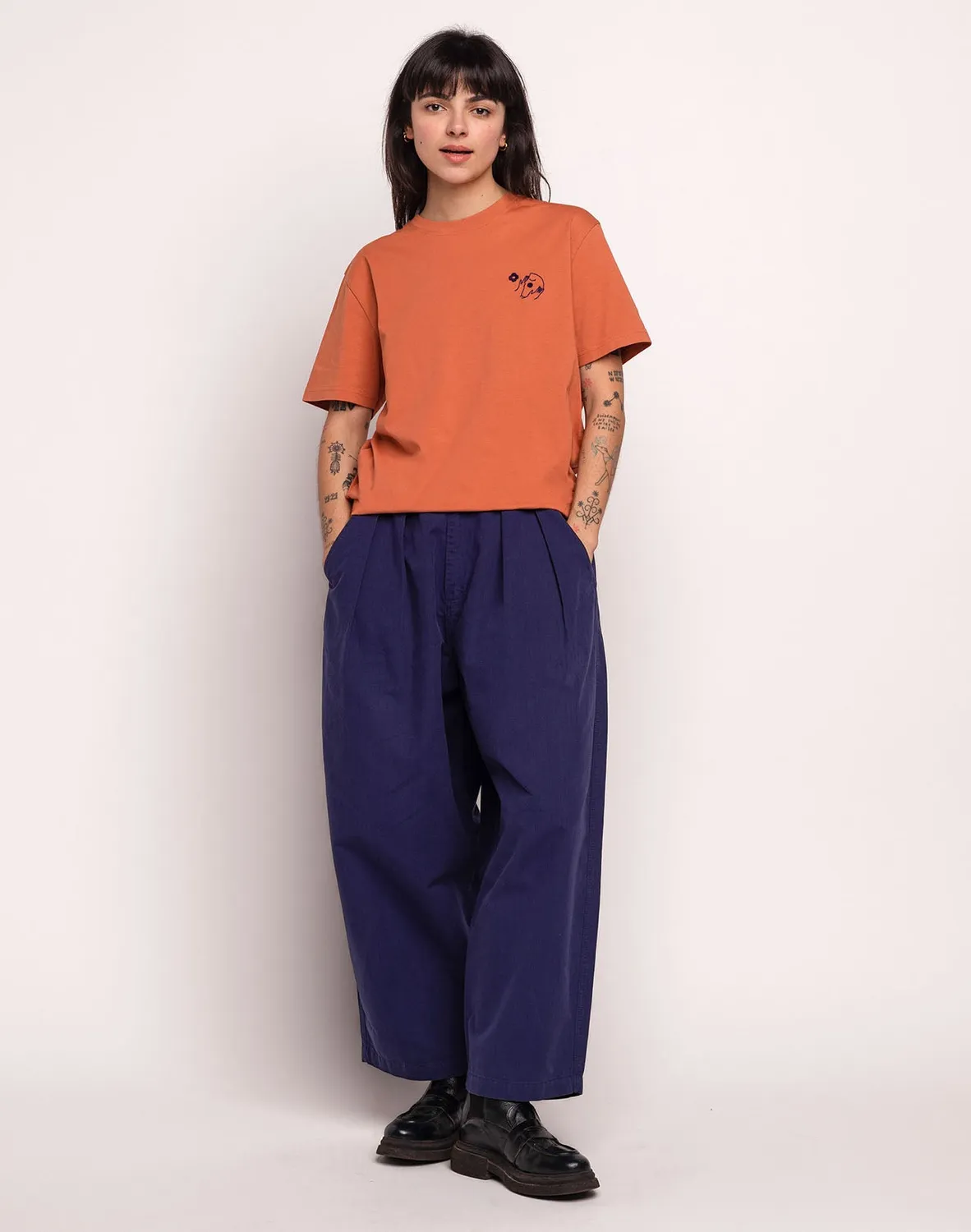 OLOW Cargeot pantalon large bleu outremer ripstop