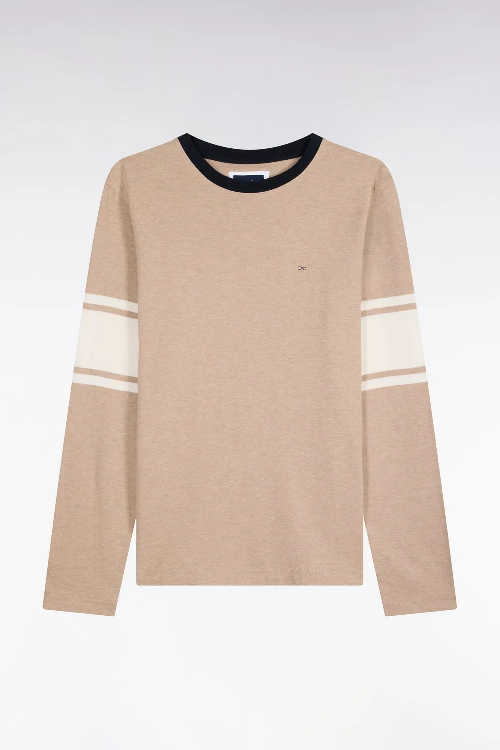 Eden Park Club Evolution t-shirt manches longues beige coton