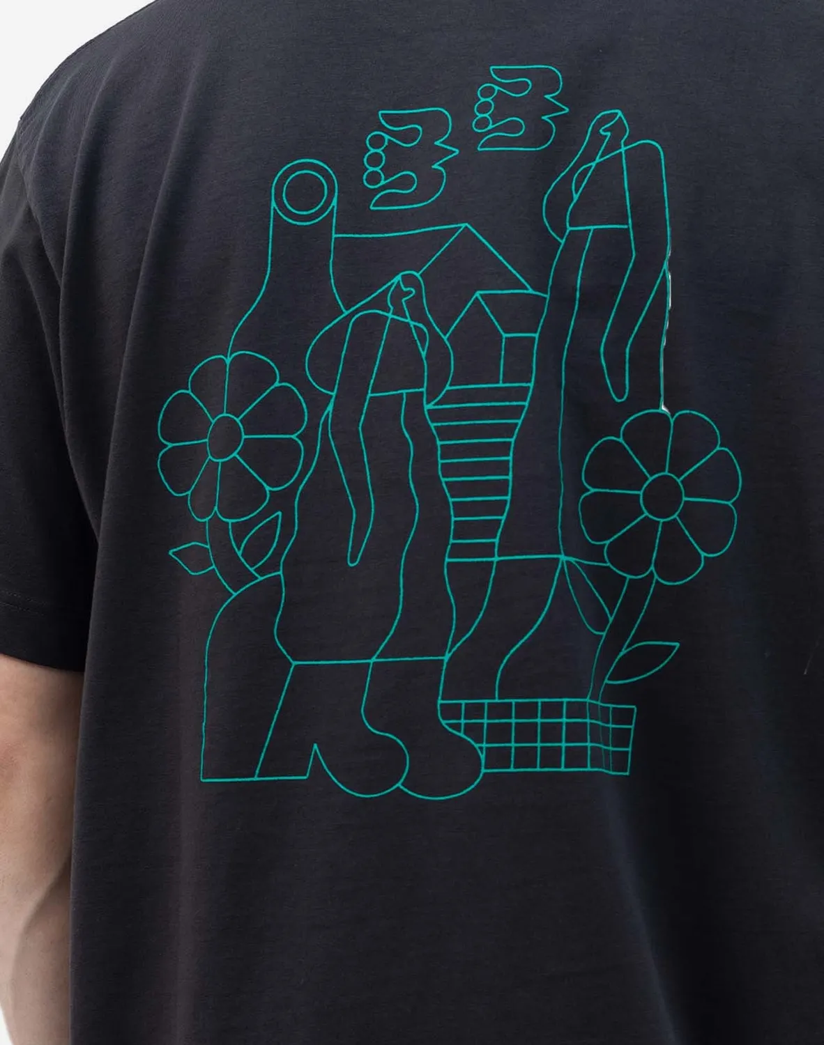 Olow Simple Life t-shirt ample noir carbone coton GOTS