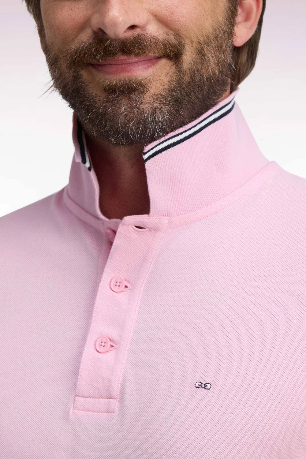Eden Park Legend Rugby polo homme rose piqué coton
