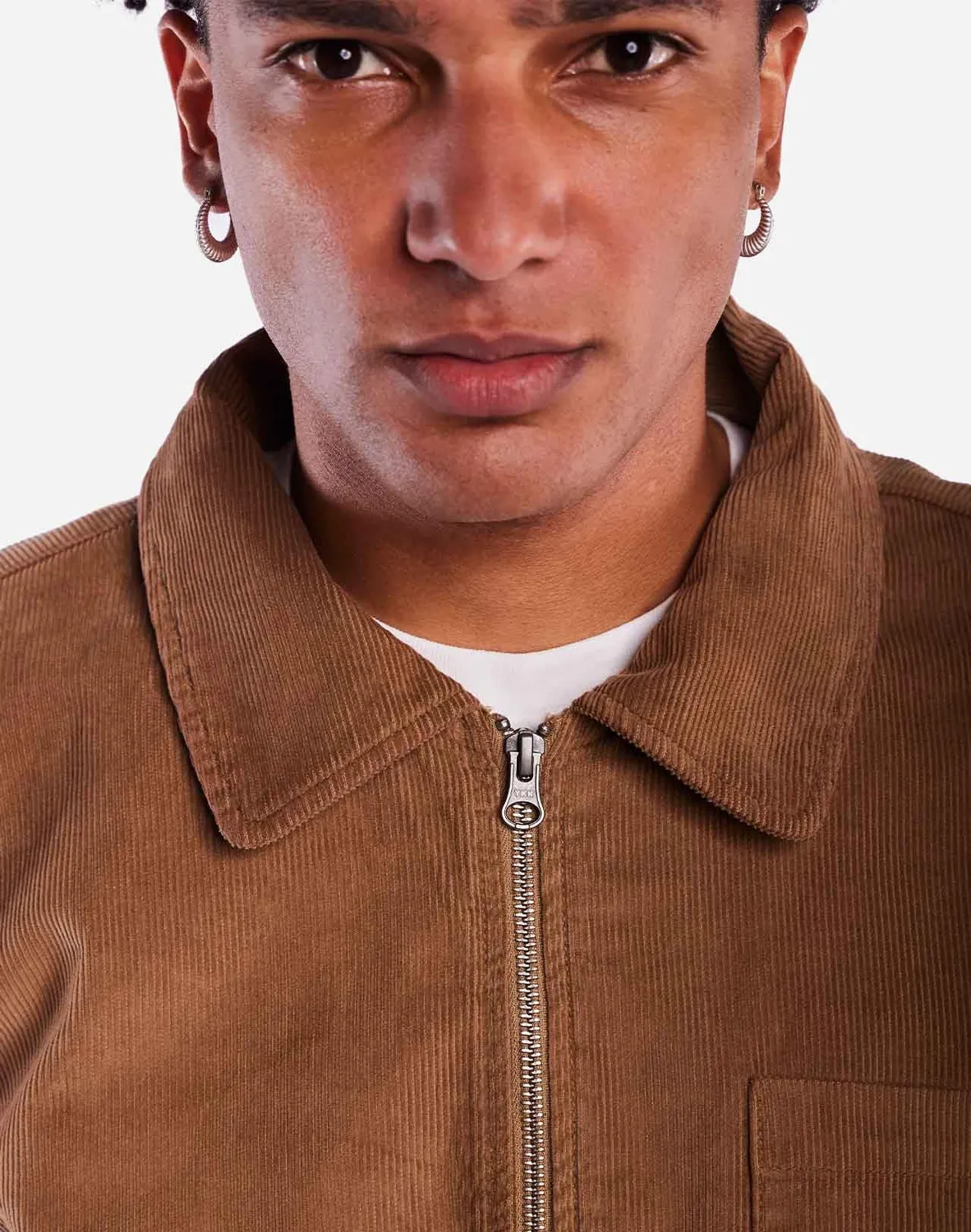 Olow Austol veste taupe velours coton