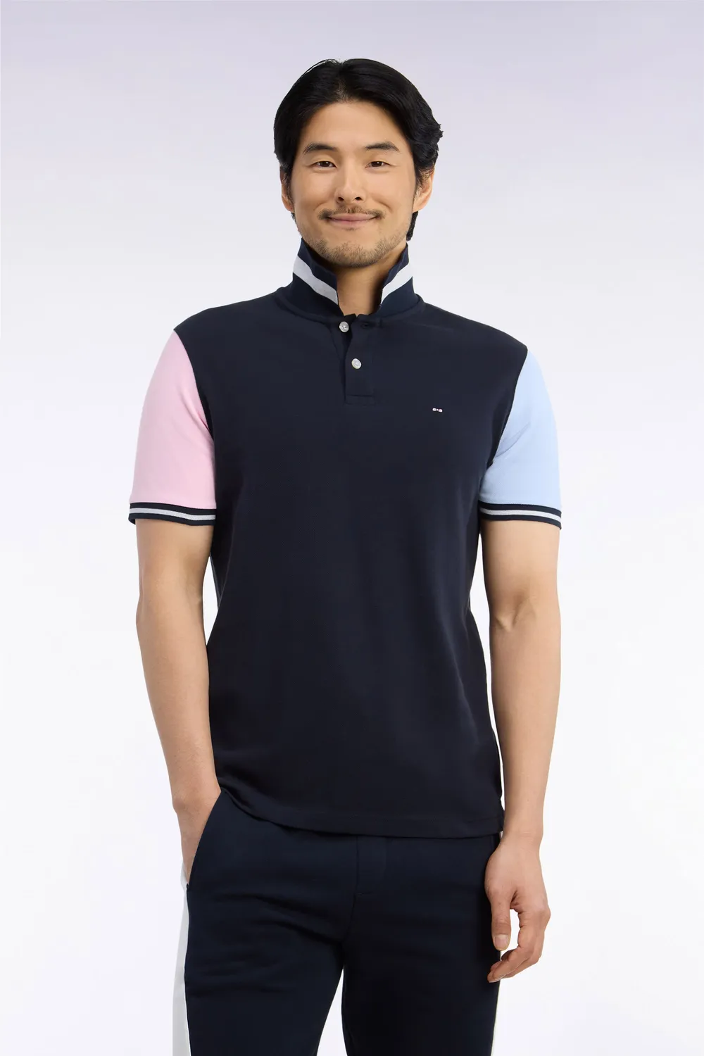 Eden Park polo coton marine manches courtes