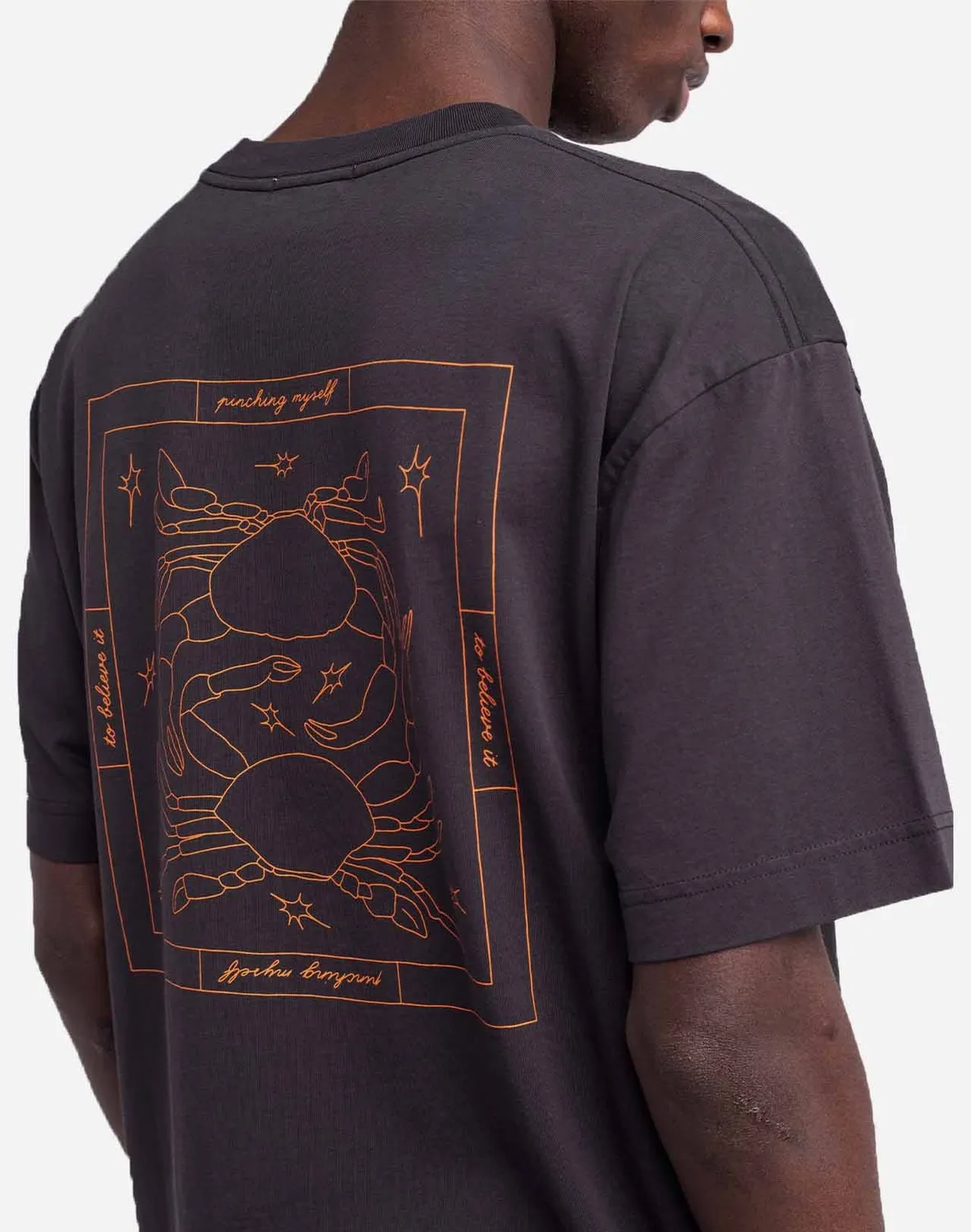 OLOW Étrille t-shirt ample noir carbone coton bio