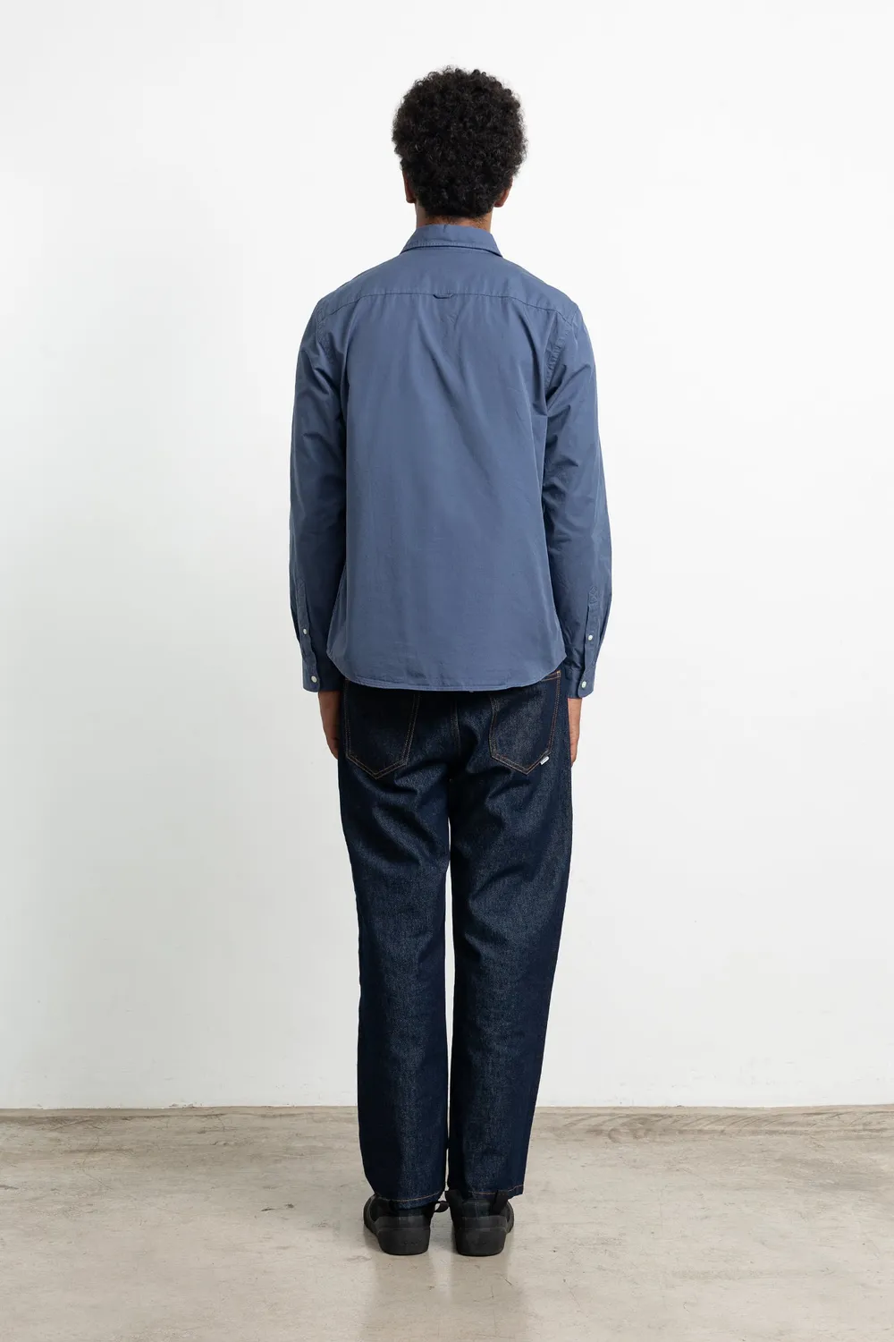 Edmmond Studios Brandless Shirt chemise homme bleu twill