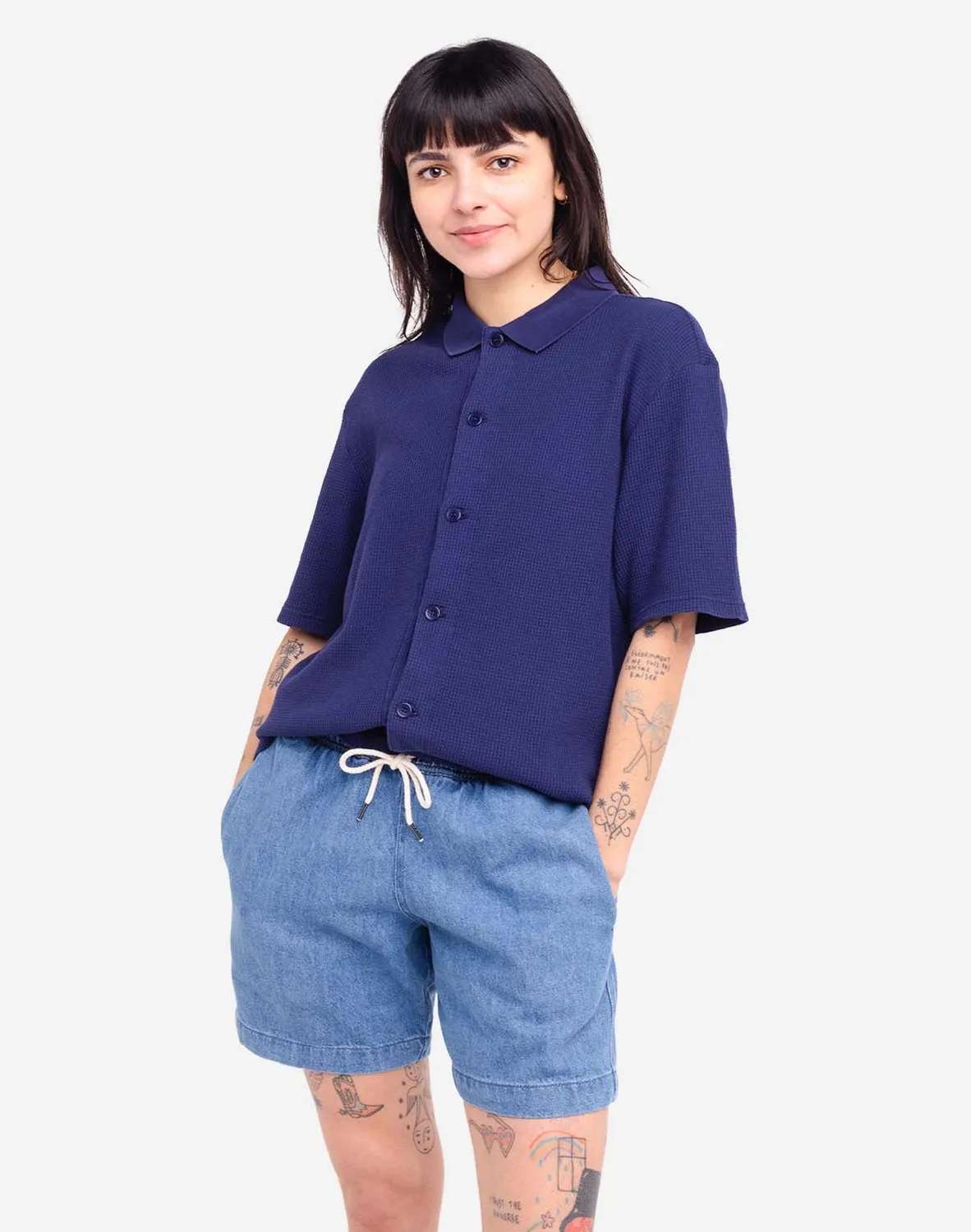 Olow Cheech polo bleu outremer coton bio