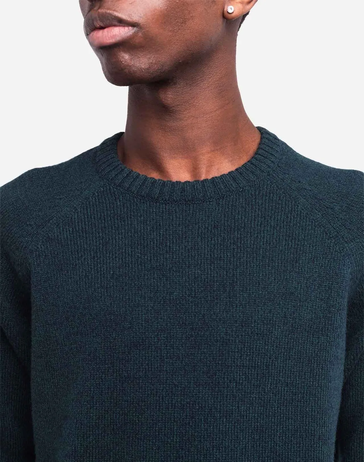 OLOW Somerset pull vert chiné laine mérinos