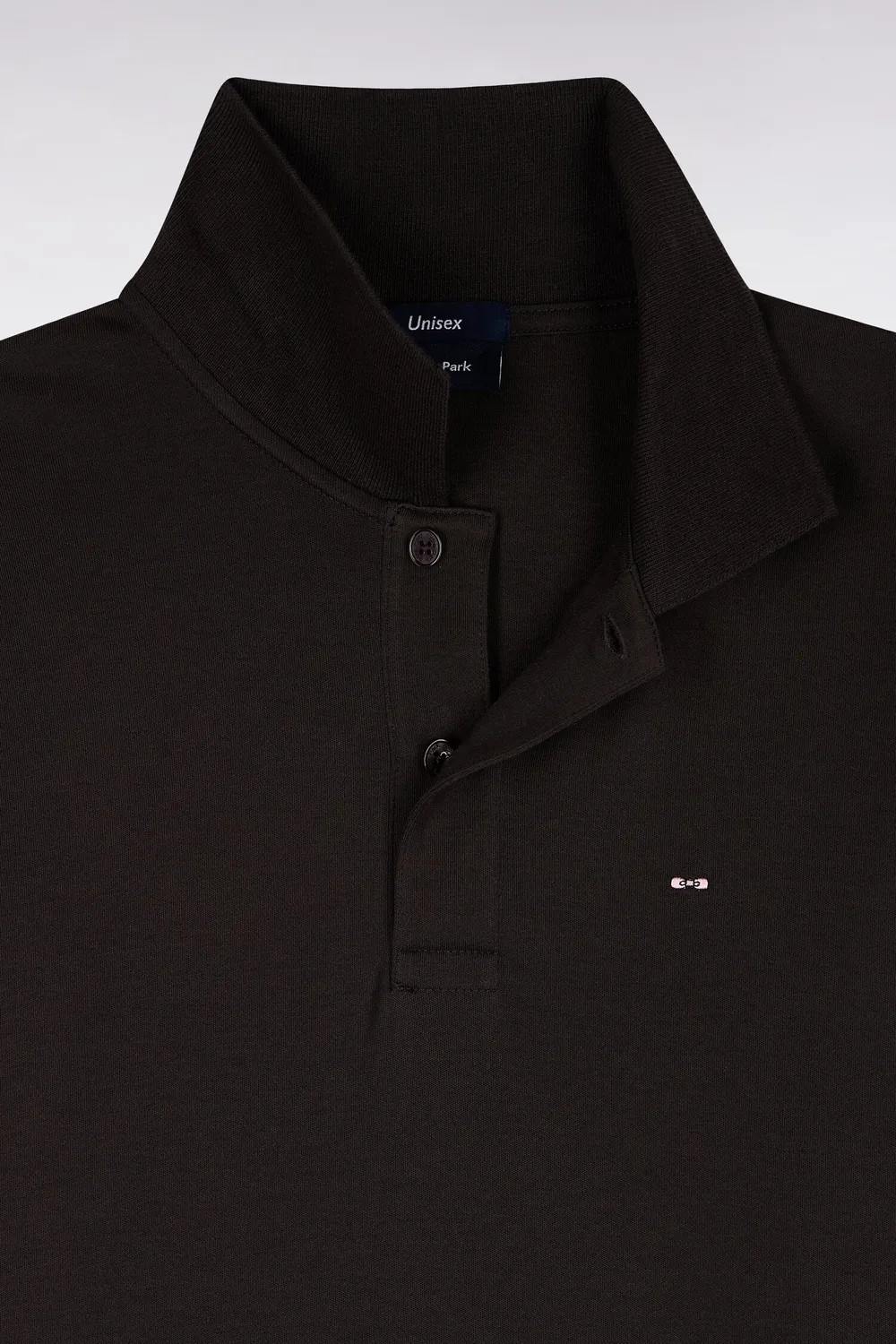 Eden Park polo interlock coton marron unisexe loose