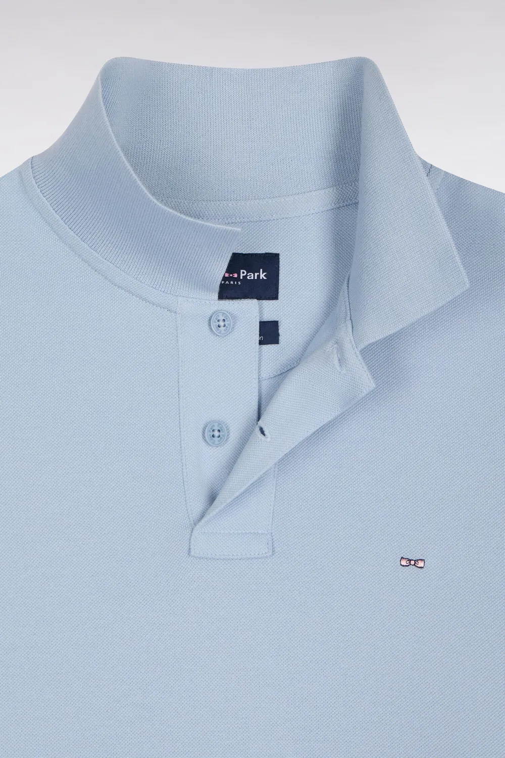 Eden Park polo manches longues Pima bleu ciel