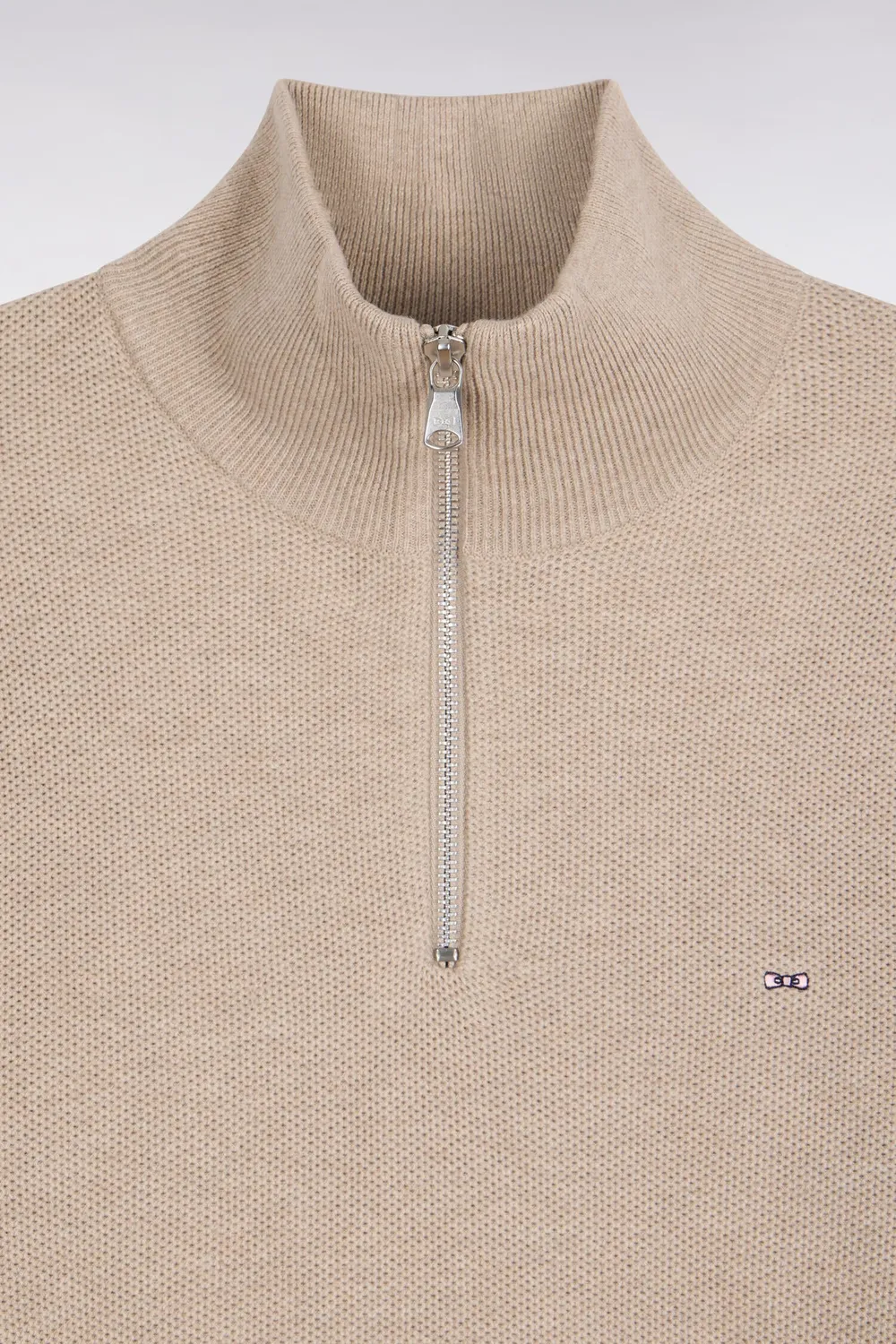 Eden Park pull col camionneur coton beige homme