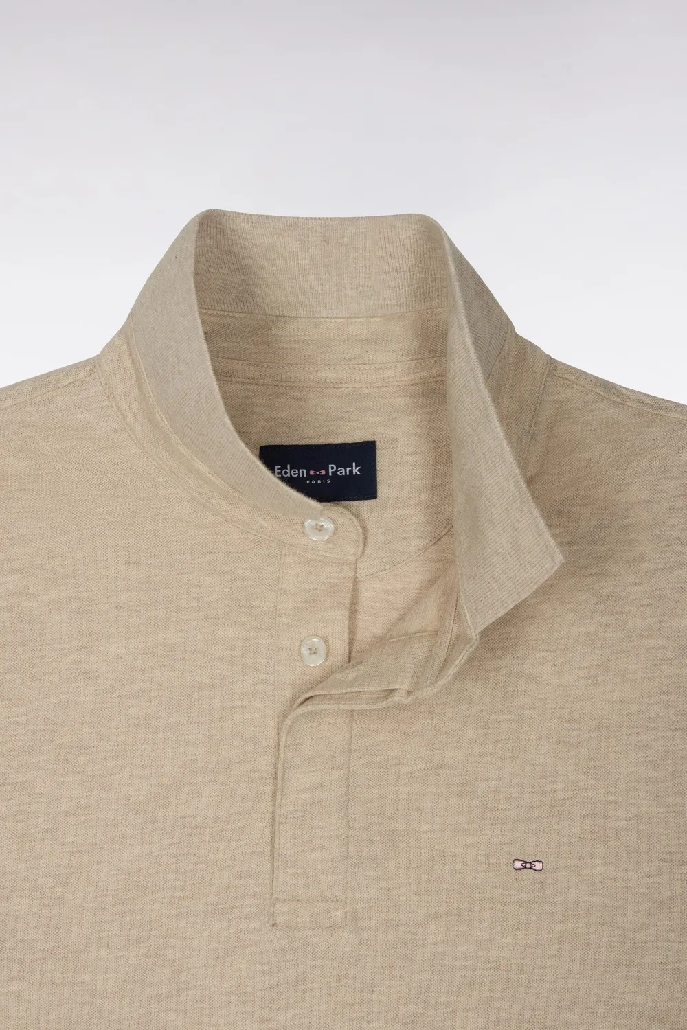Eden Park polo beige ajusté stretch