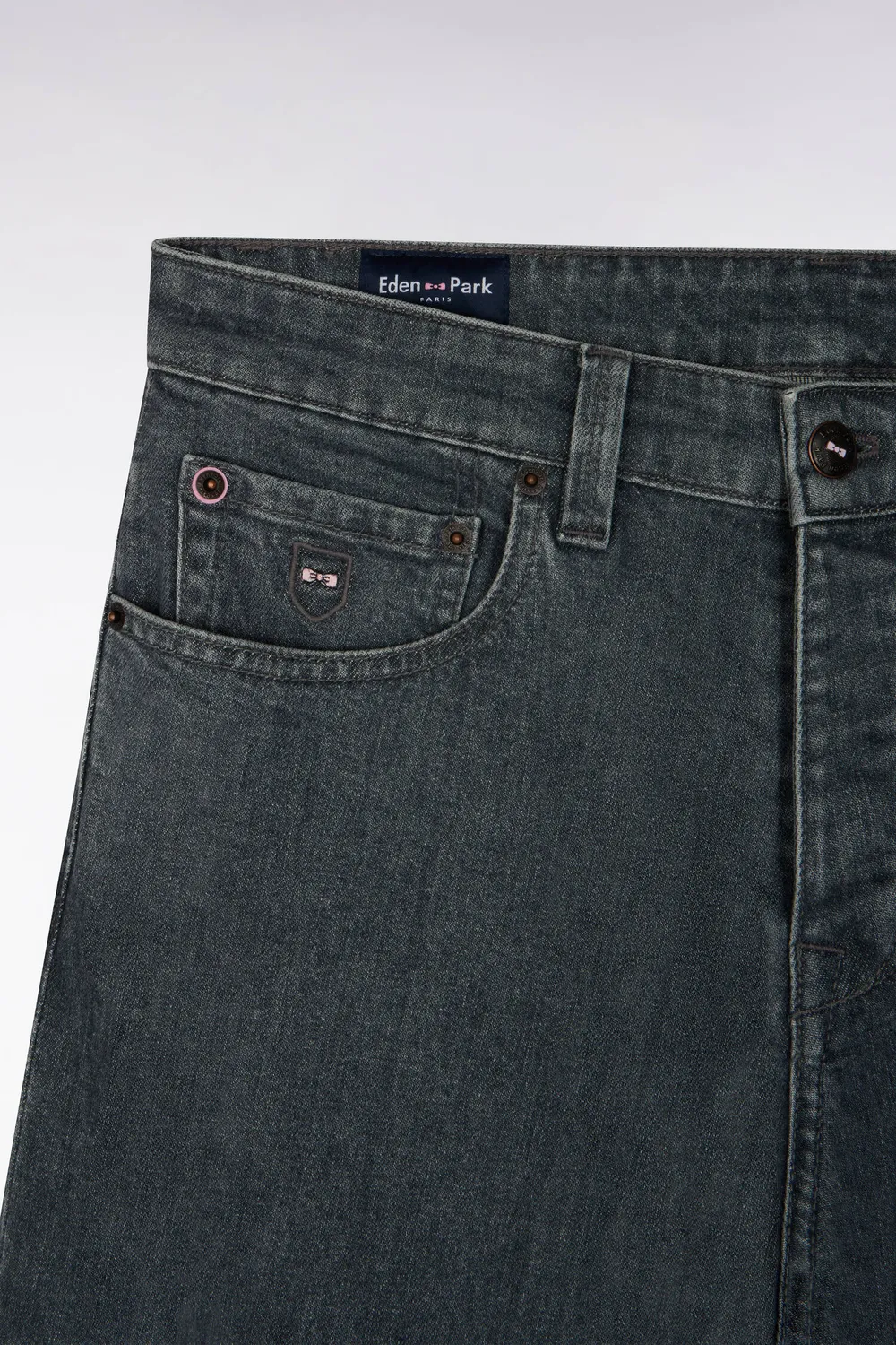 Eden Park One Wash jean homme gris regular stretch