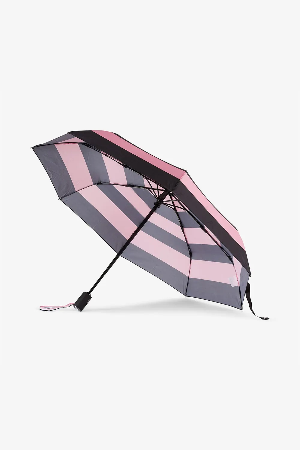 Eden Park parapluie pliant rose rayures automatique