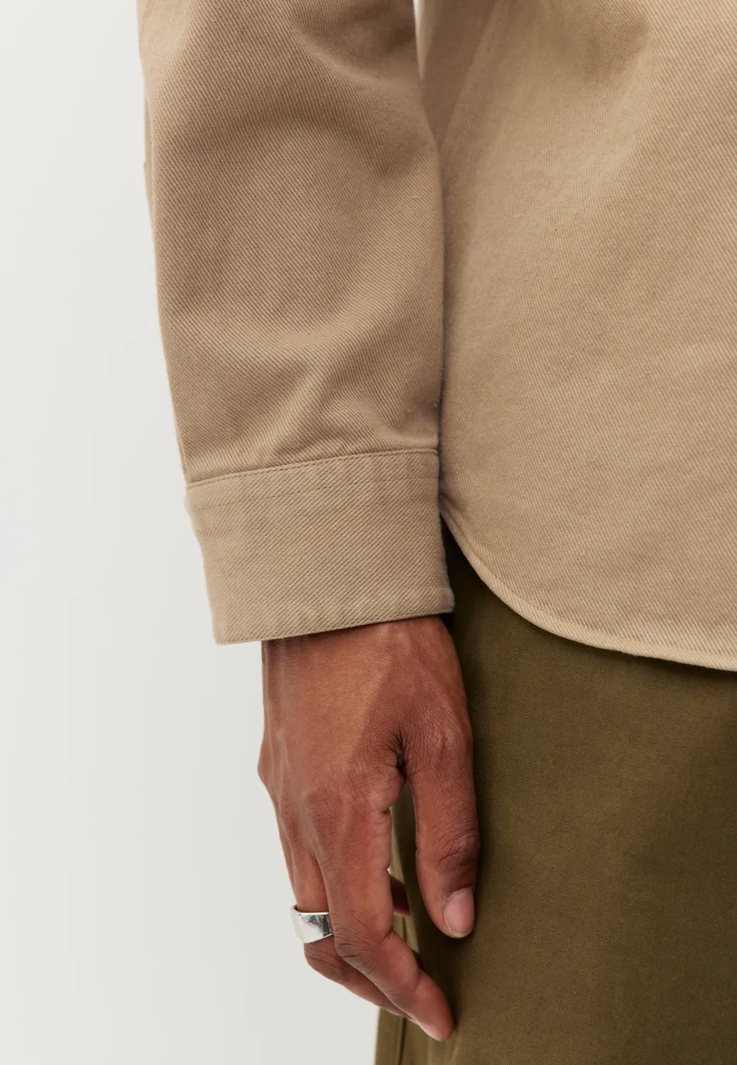 Loom surchemise twill bleu acier veste homme coton