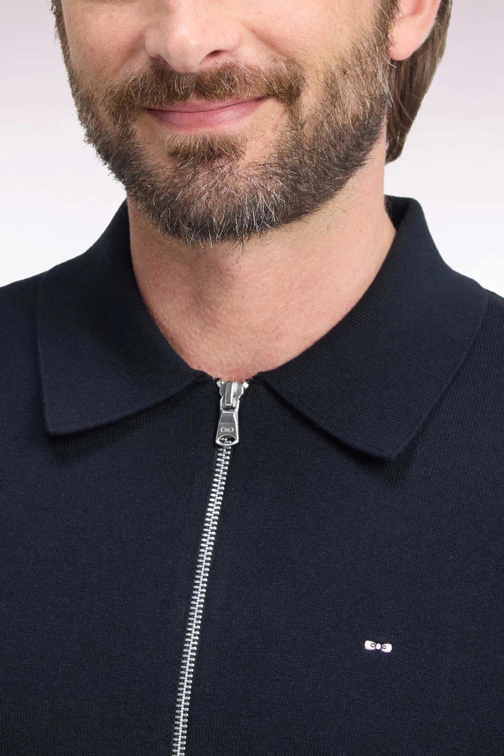 Eden Park cardigan zippé homme coton viscose noir