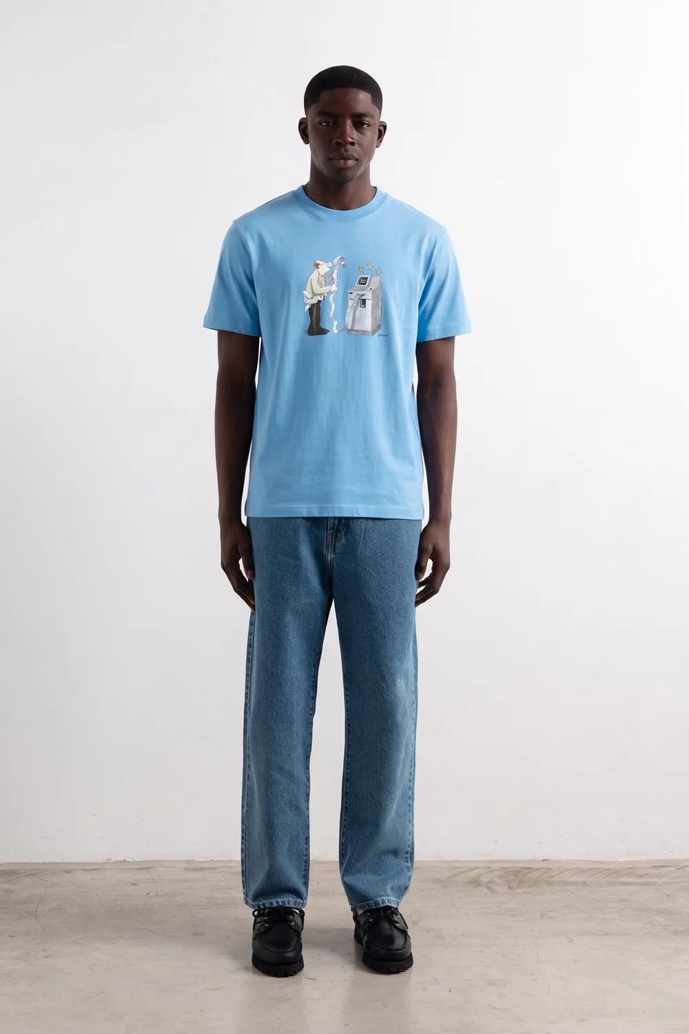 Edmmond Studios Cash t-shirt bleu compact 190gr