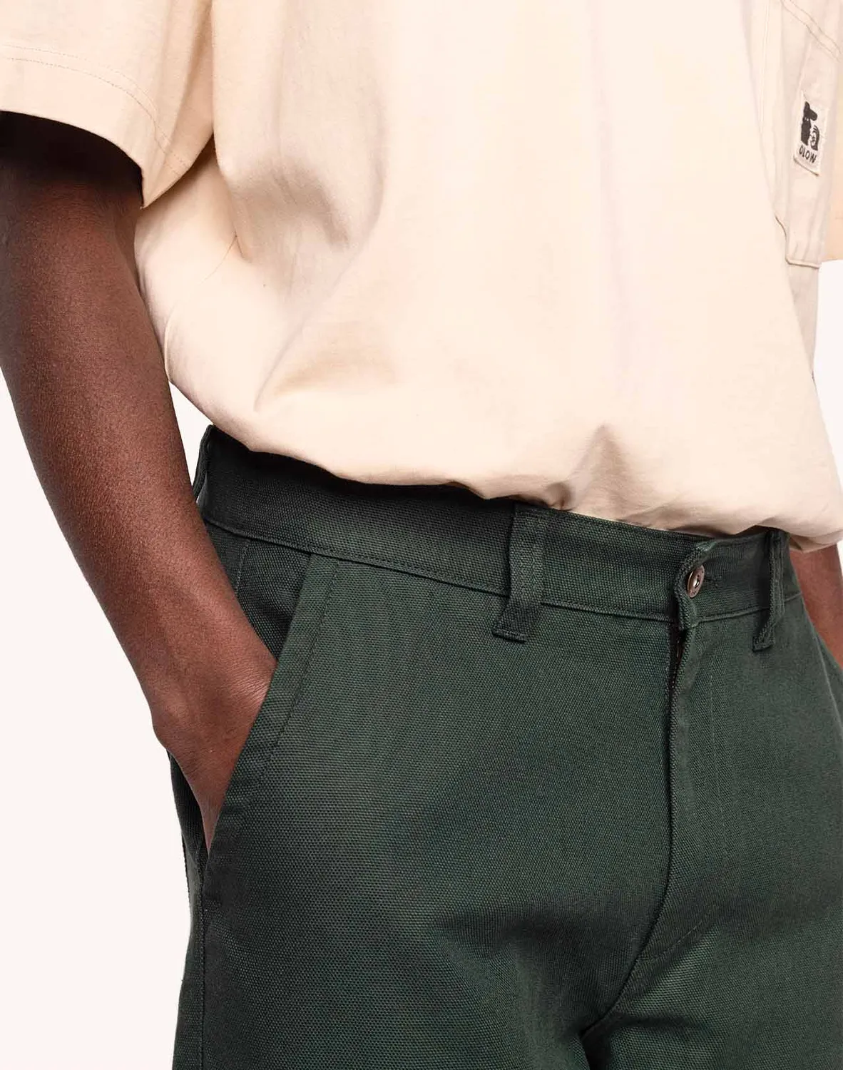 OLOW Chuck pantalon vert mélèze workwear 390 g