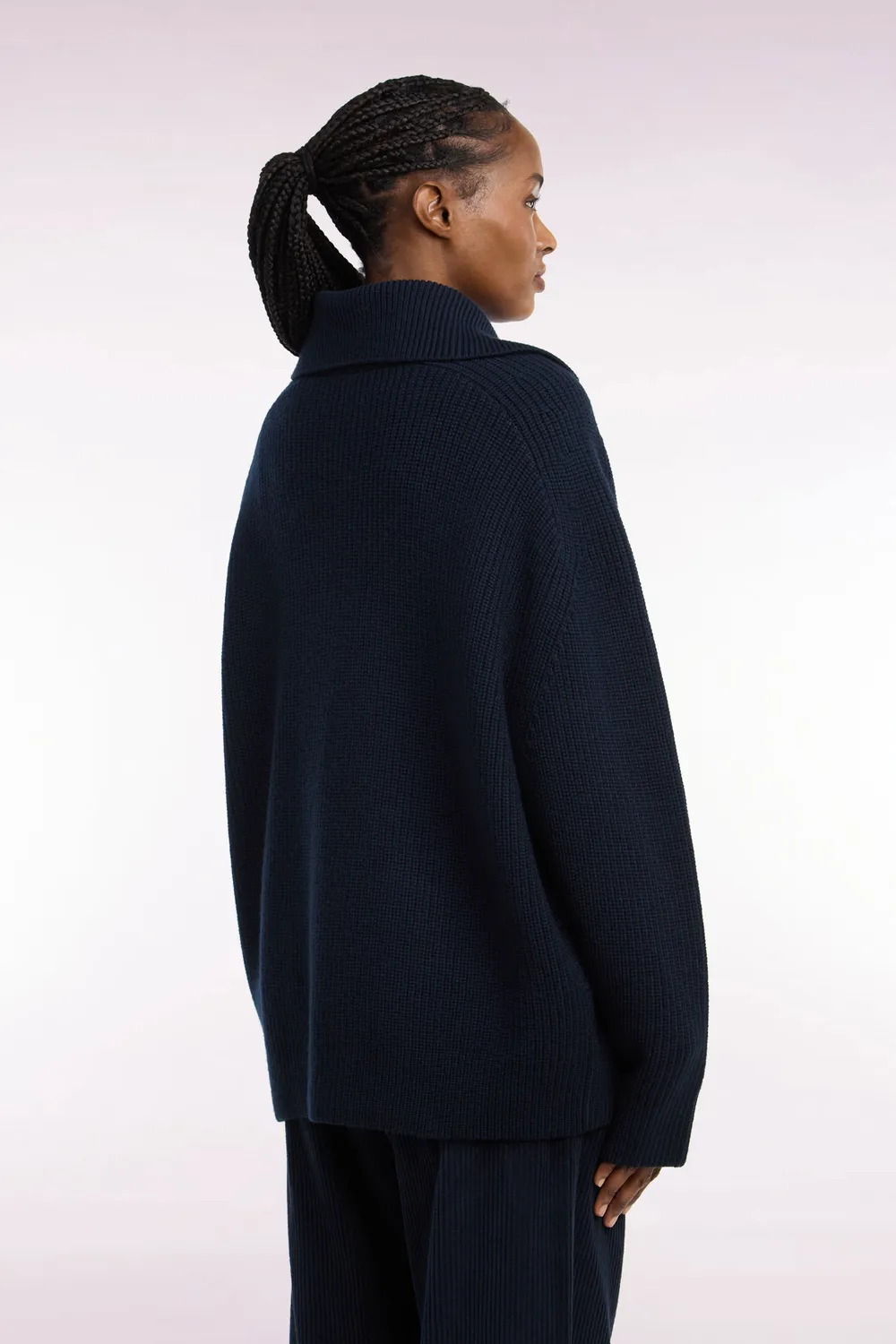 Eden Park Club Classique pull vareuse laine marine femme