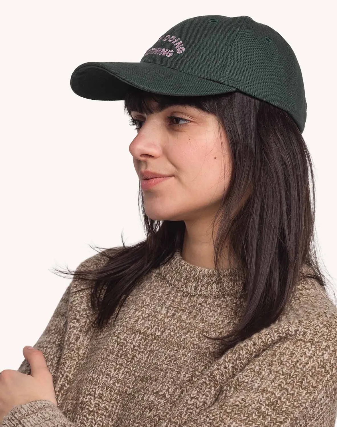 OLOW Six Panel Busy casquette verte lyocell coton