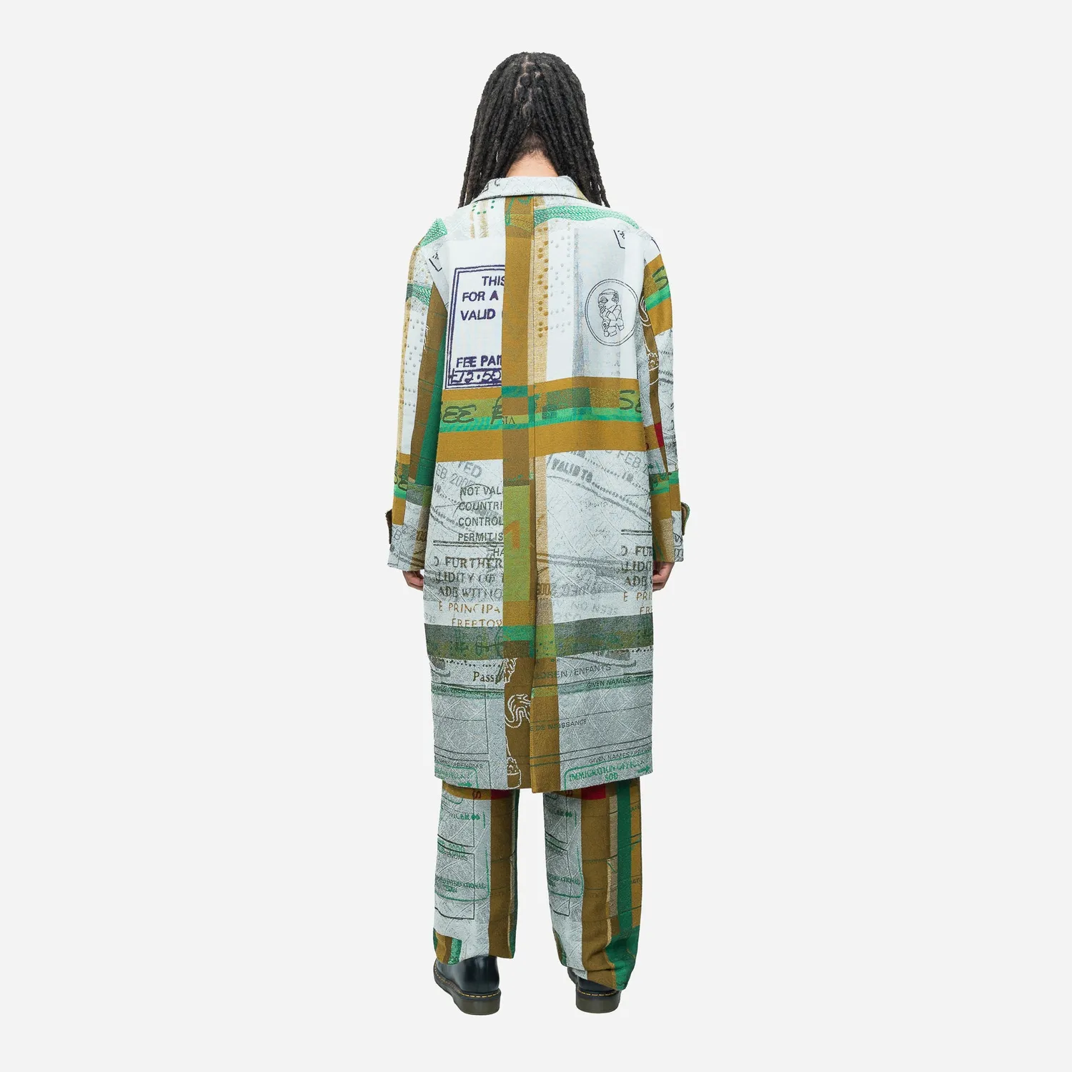 Labrum Ya-Alimamy manteau long passeport multicolore laine