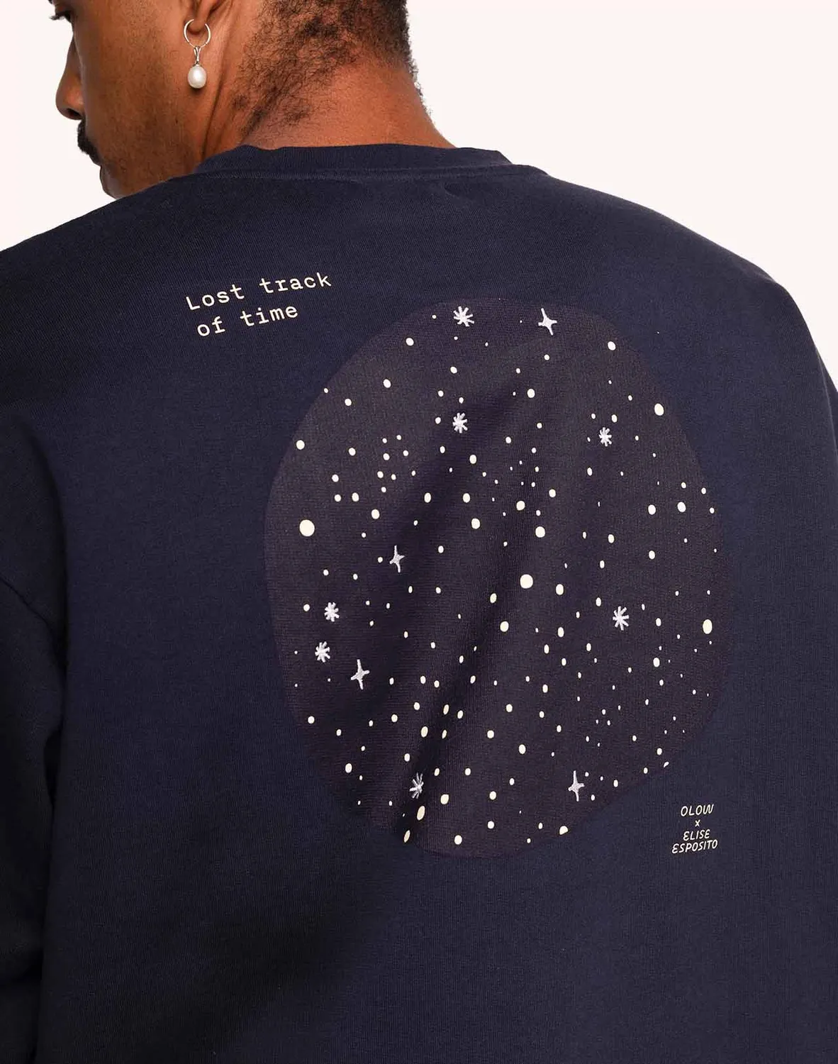 OLOW Lost Track sweat bleu dusk coton bio