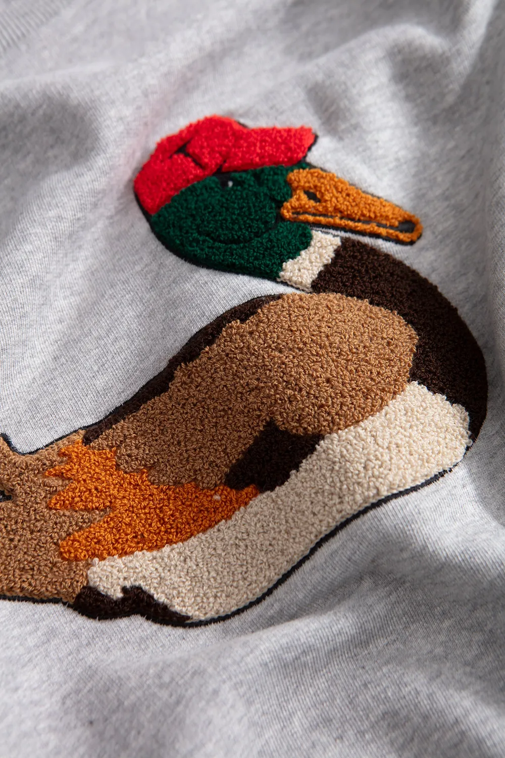 Edmmond Studios Duck Hunt sweat gris chiné canard